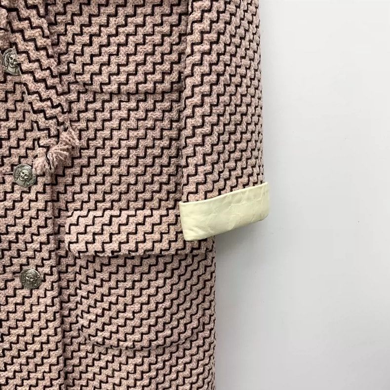 Chanel Chanel Color-blocked bow tweed wool lapel long-sleeved coat Size XS / US 0-2 / IT 36-38 - 4 Thumbnail
