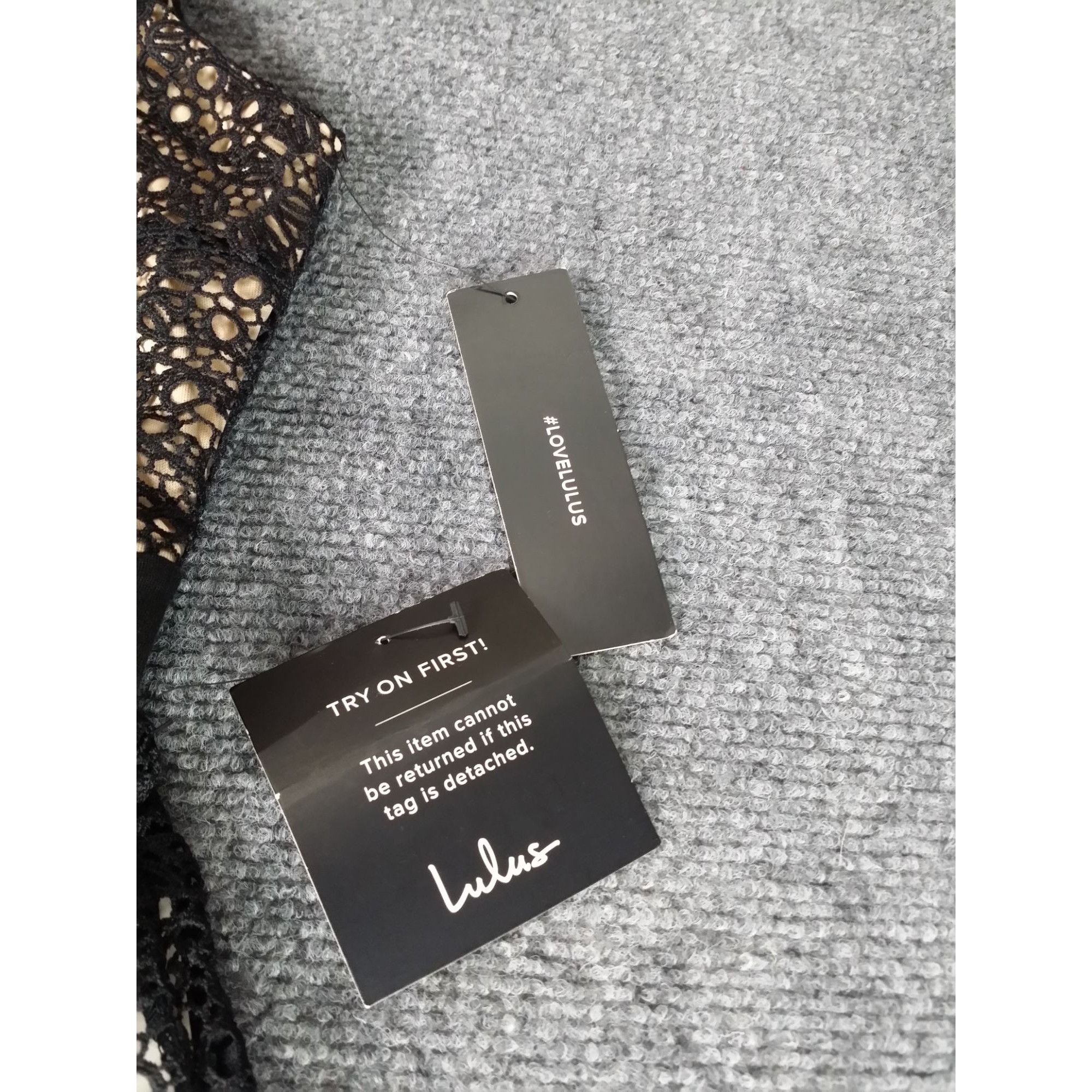 Lulus Lulus After The After Party Black and Nude Lace Bodycon Dres Size L / US 10 / IT 46 - 8 Thumbnail
