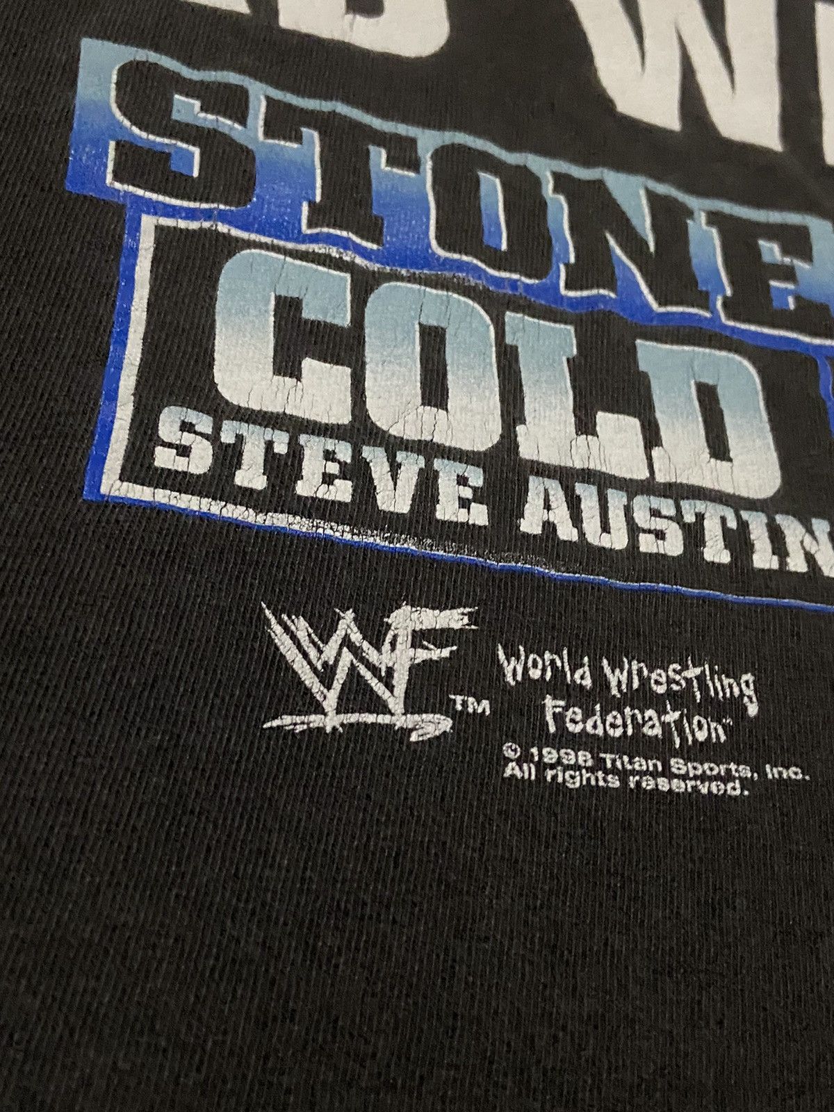 WWE Vintage 1998 wwf stone cold Steve austin fade rare size 5xl Size US XXL / EU 58 / 5 - 12 Thumbnail