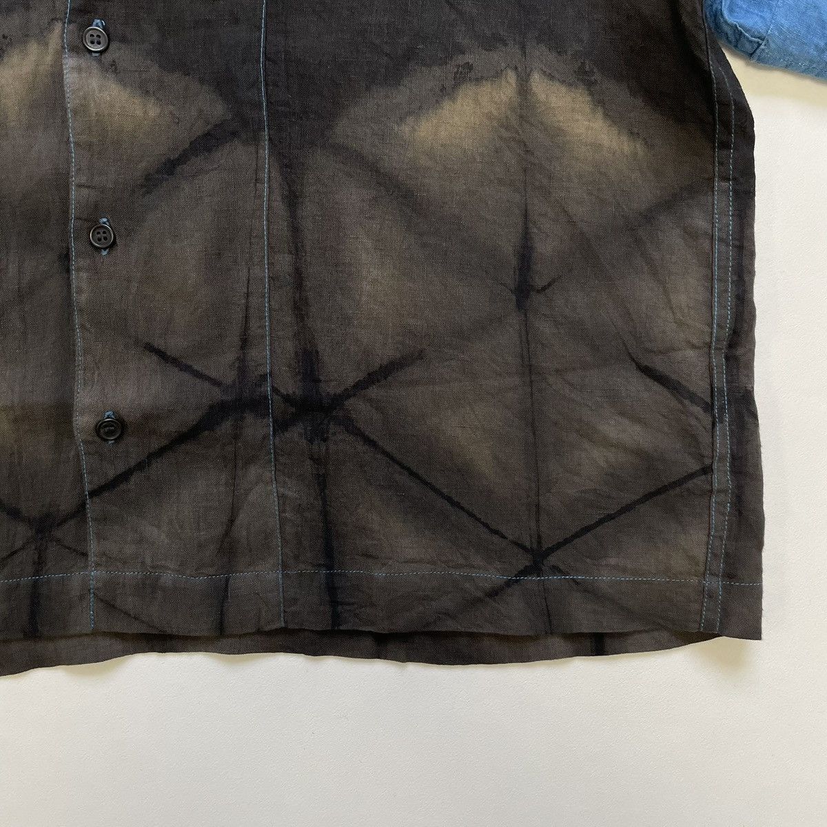 Story Mfg. Blue/Black ‘Peace Tie Dye’ Print Shirt Size US L / EU 52-54 / 3 - 10 Thumbnail