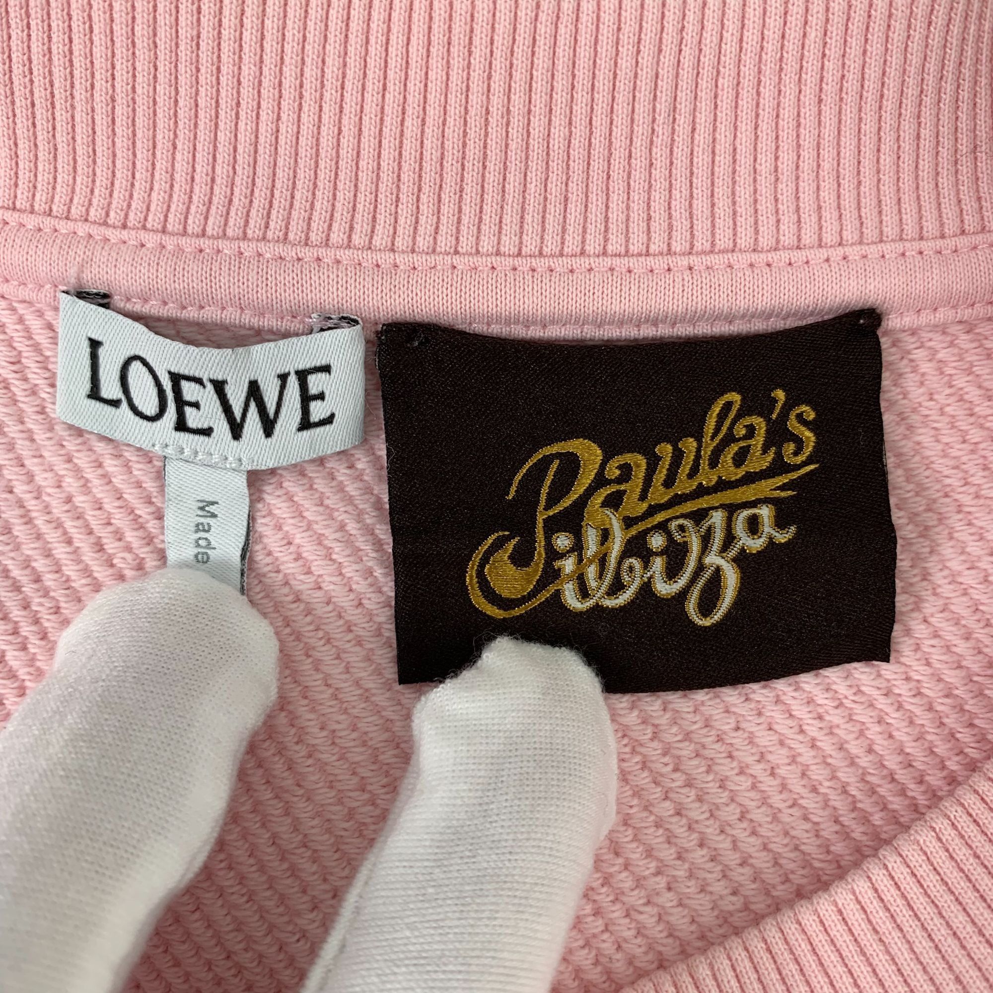 Loewe Loewe Paulas Ibiza Pink Cotton Sweatshirt M Long Sleeve Roun Size M / US 6-8 / IT 42-44 - 2 Thumbnail