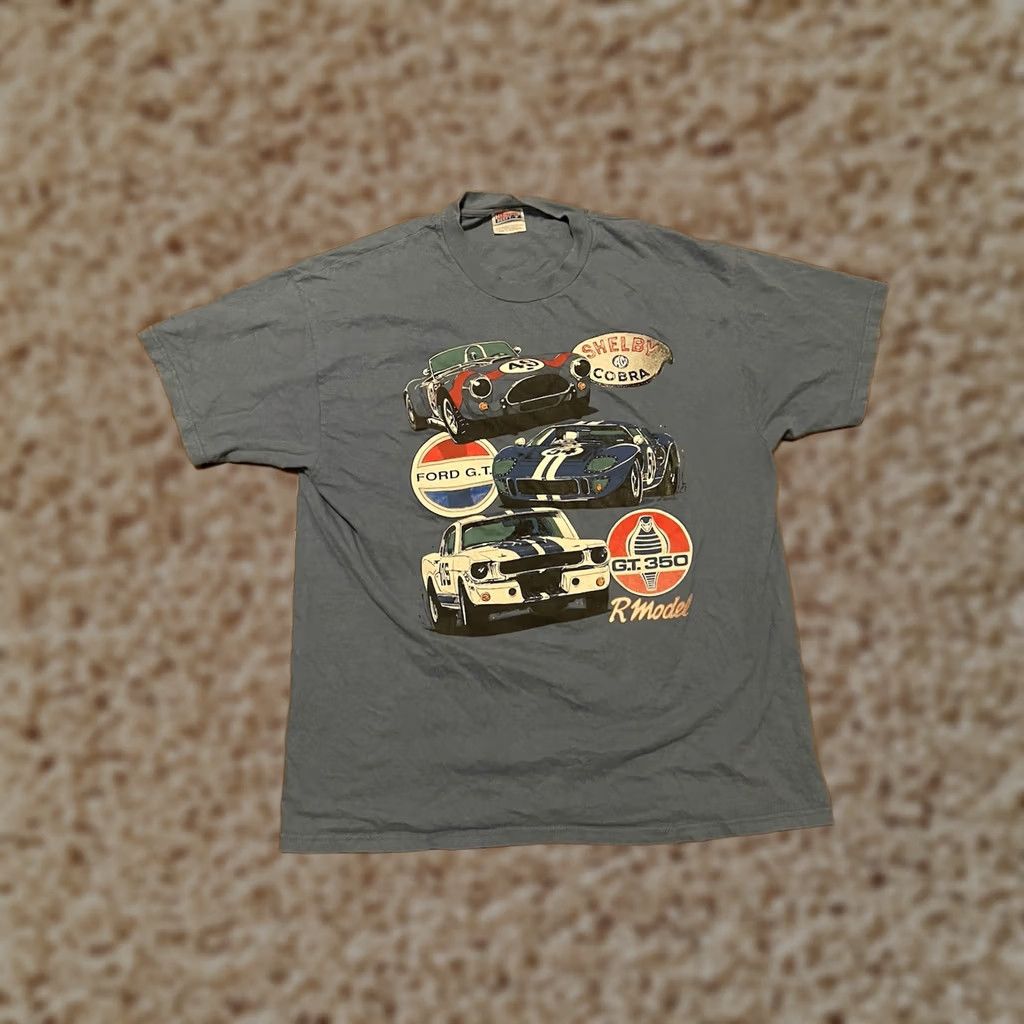 Hanes VINTAGE Ford G.T. 350 R Model Shelby Cobra Sports Cars Blue T-Shirt Adult XL Hanes Beefy-T Size US XL / EU 56 / 4 - 1 Thumbnail