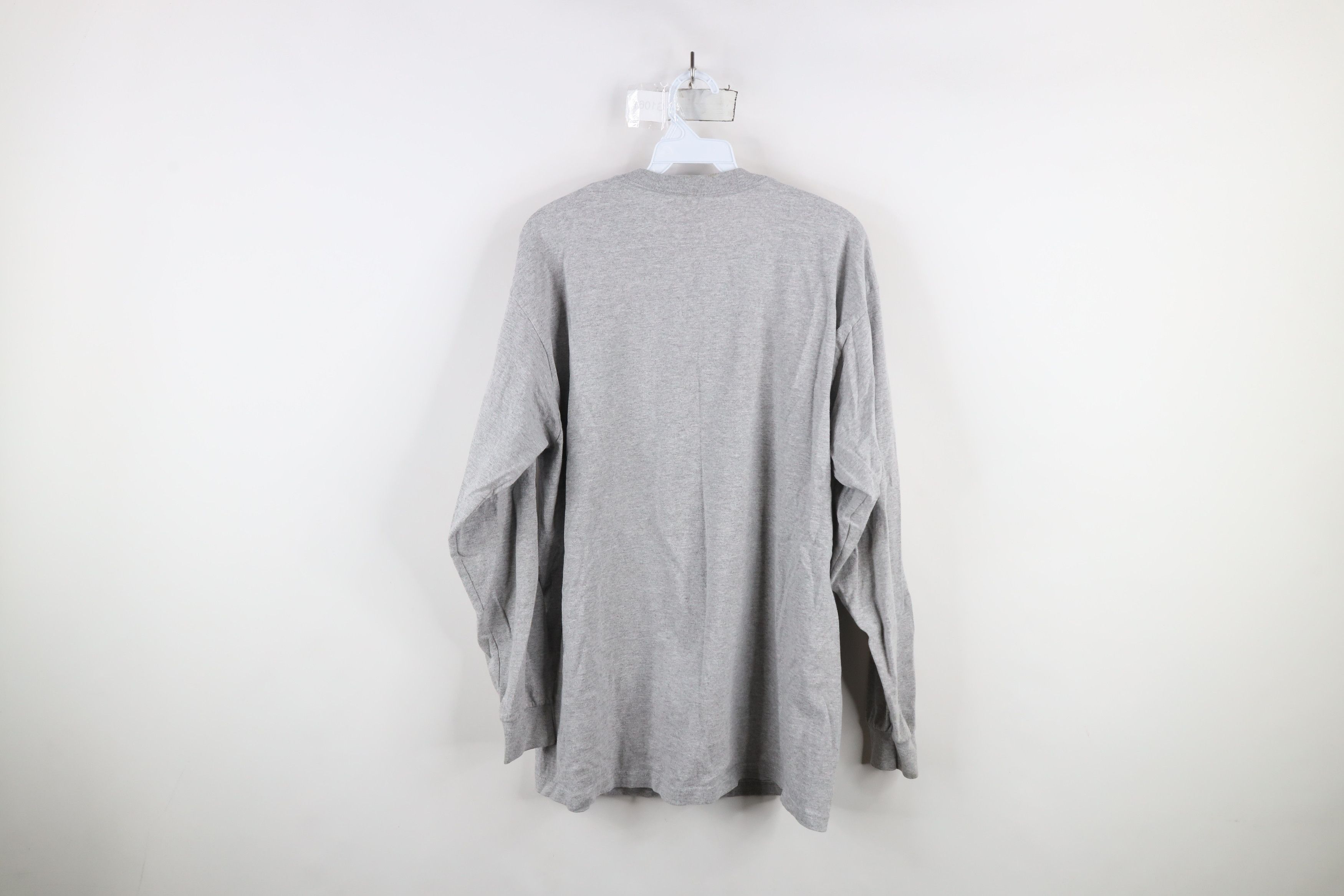 Vintage Vintage 90s Y2K Streetwear Long Sleeve T-Shirt Heather Gray Size US XL / EU 56 / 4 - 11 Thumbnail