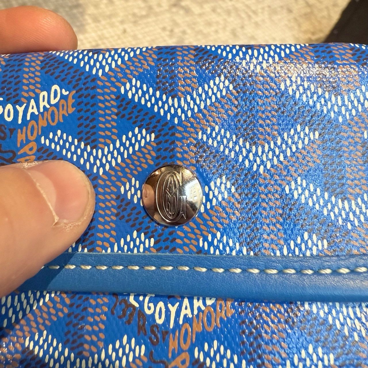 Goyard Goyard Blue Goyardine Mini Anjou Shoulder Bag Size ONE SIZE - 14 Thumbnail