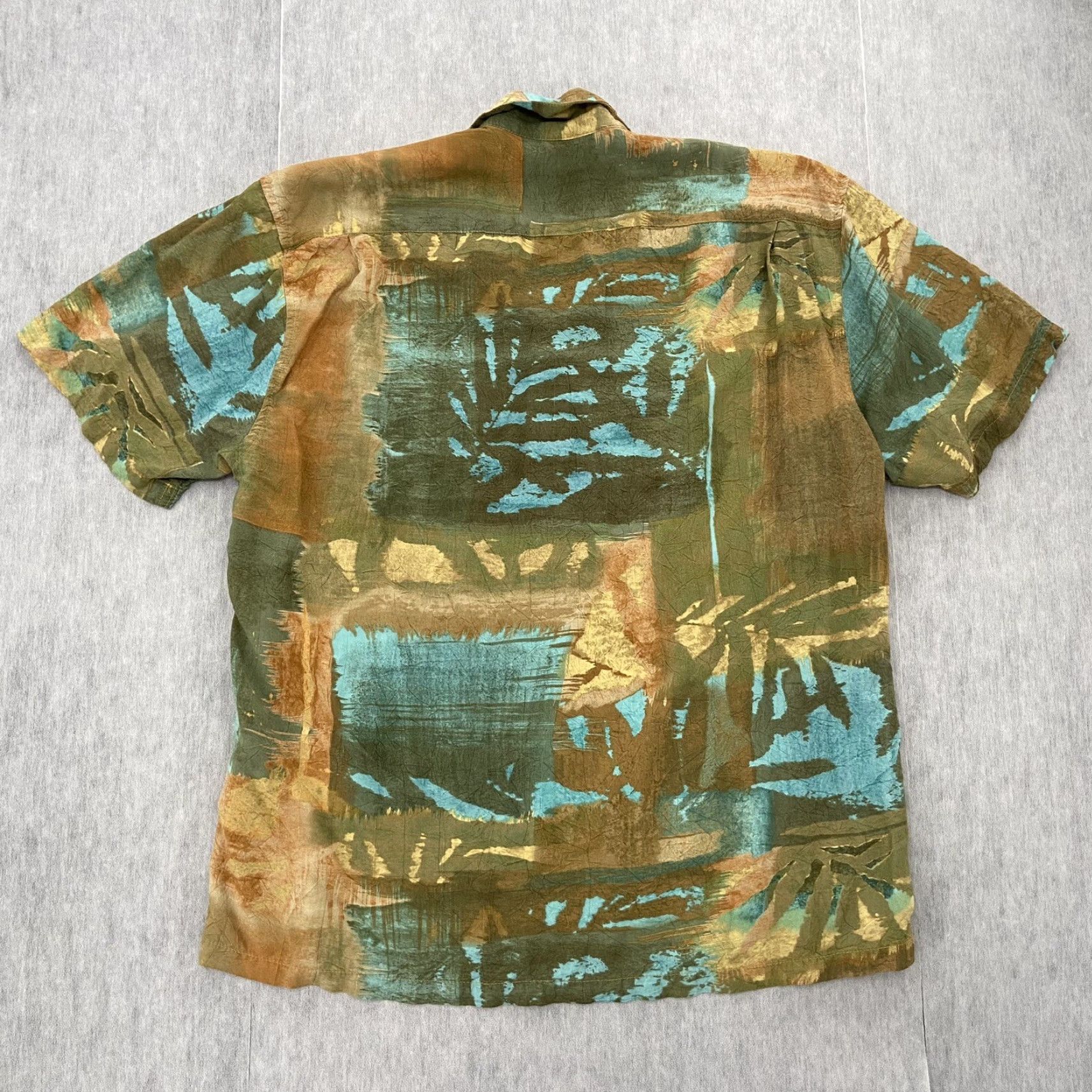 Jams World VINTAGE Jams World Hawaiian Shirt Mens Adult Medium Green Rayon Geometric 90s Casual Size US M / EU 48-50 / 2 - 2 Thumbnail