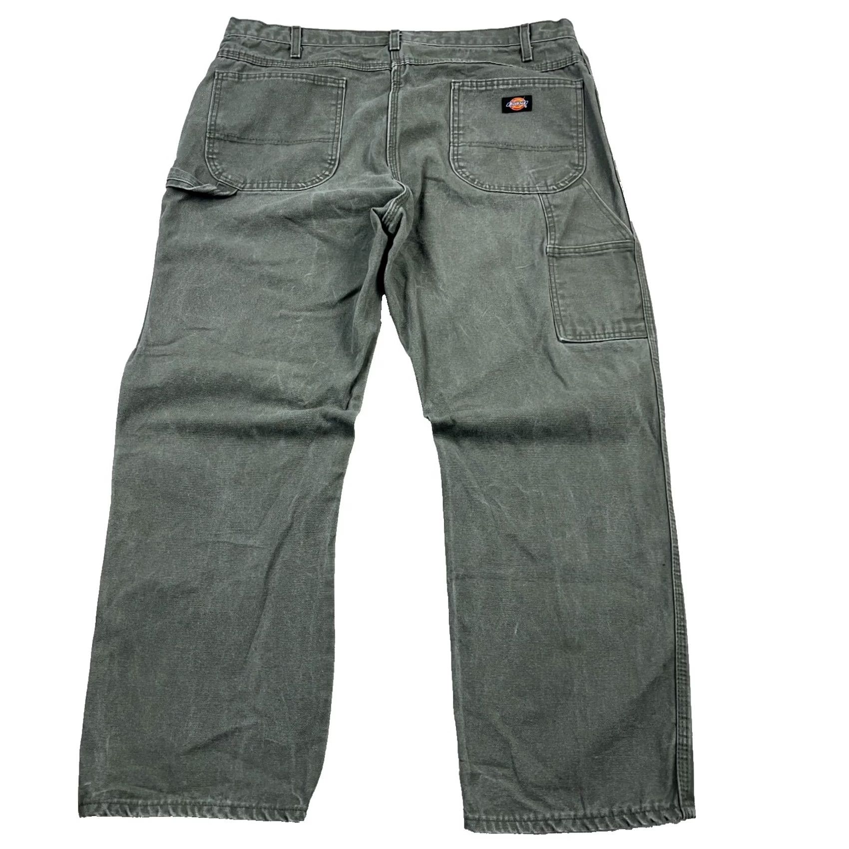Dickies VINTAGE Dickies Pants Men 40x30 Green Carpenter Canvas Baggy Y2K Moss Olive Workwear Size US 40 / EU 56 - 2 Thumbnail
