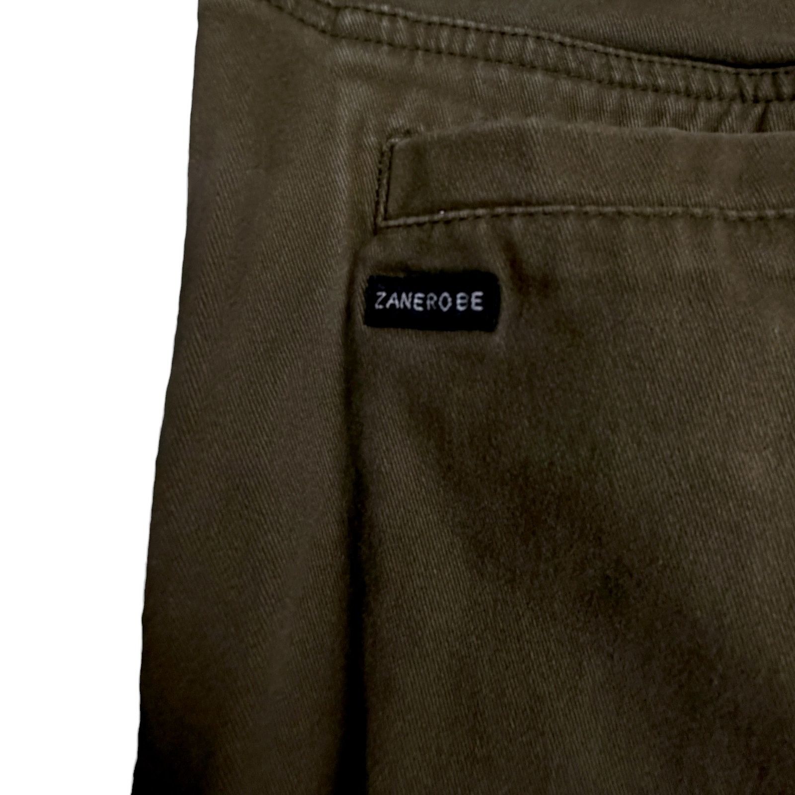Zanerobe Zanerobe Olive Green Mens 36x30 Khaki Chino Stretch Joggers Size US 36 / EU 52 - 8 Thumbnail
