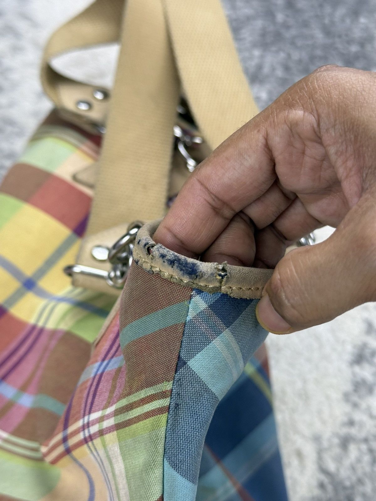 Vivienne Westwood Vintage VIVIENNE WESTWOOD Patchwork Checked Handbag Size ONE SIZE - 7 Thumbnail