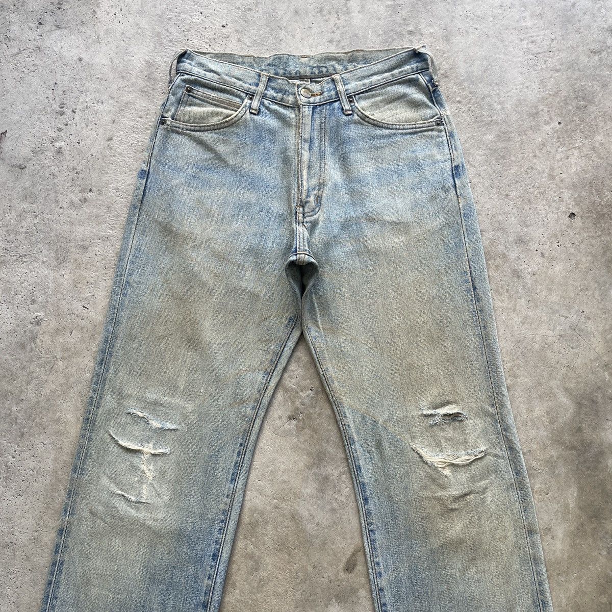 Jean Vintage Wrangler RUSTY Jeans Distressed Faded Denim Pants Size US 29 - 3 Thumbnail