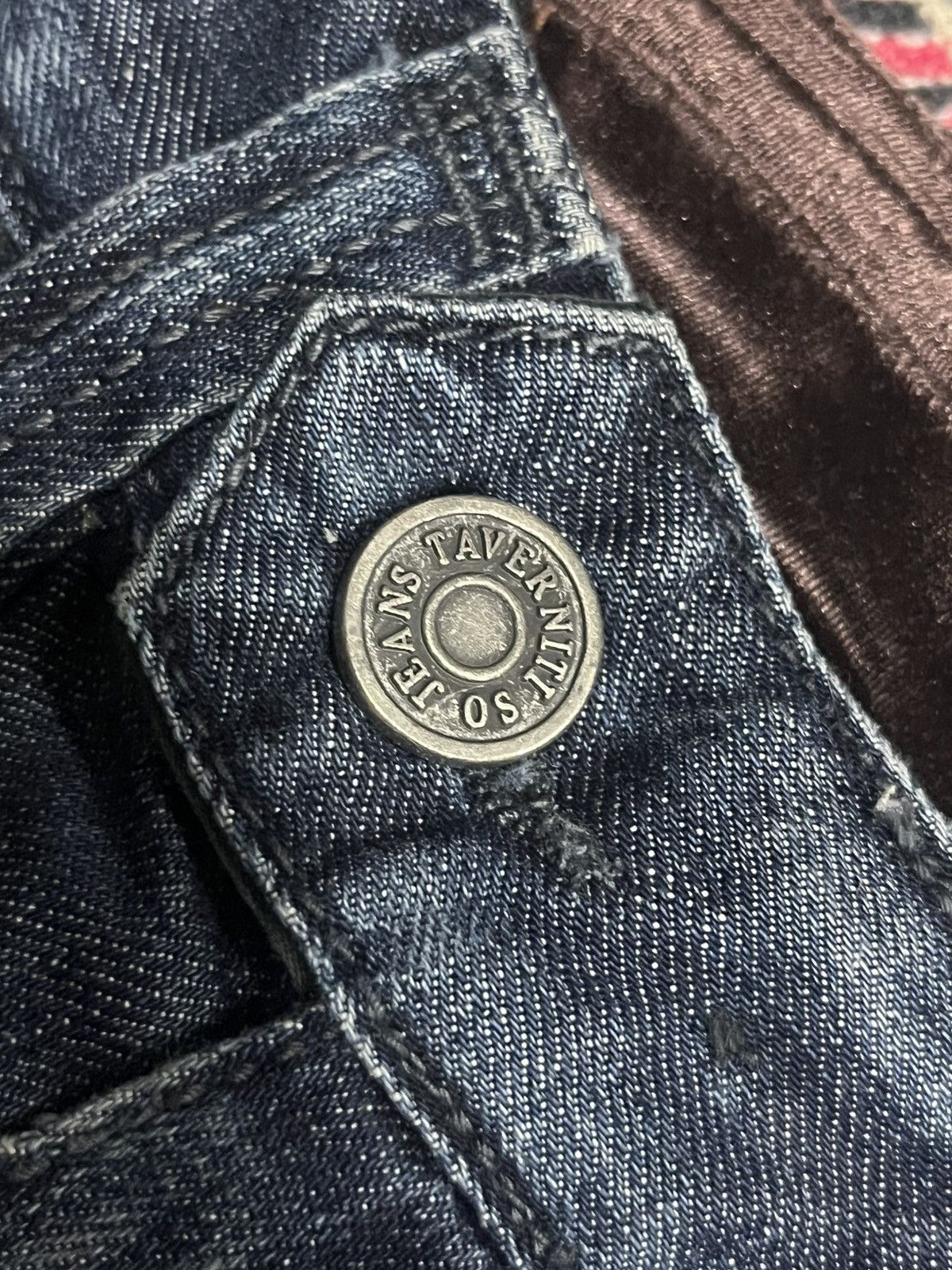 Ben Taverniti Unravel Project Vintage Ben Tavernity Velvet Side Panel Distressed Blue Jean Size US 28 / EU 44 - 5 Thumbnail