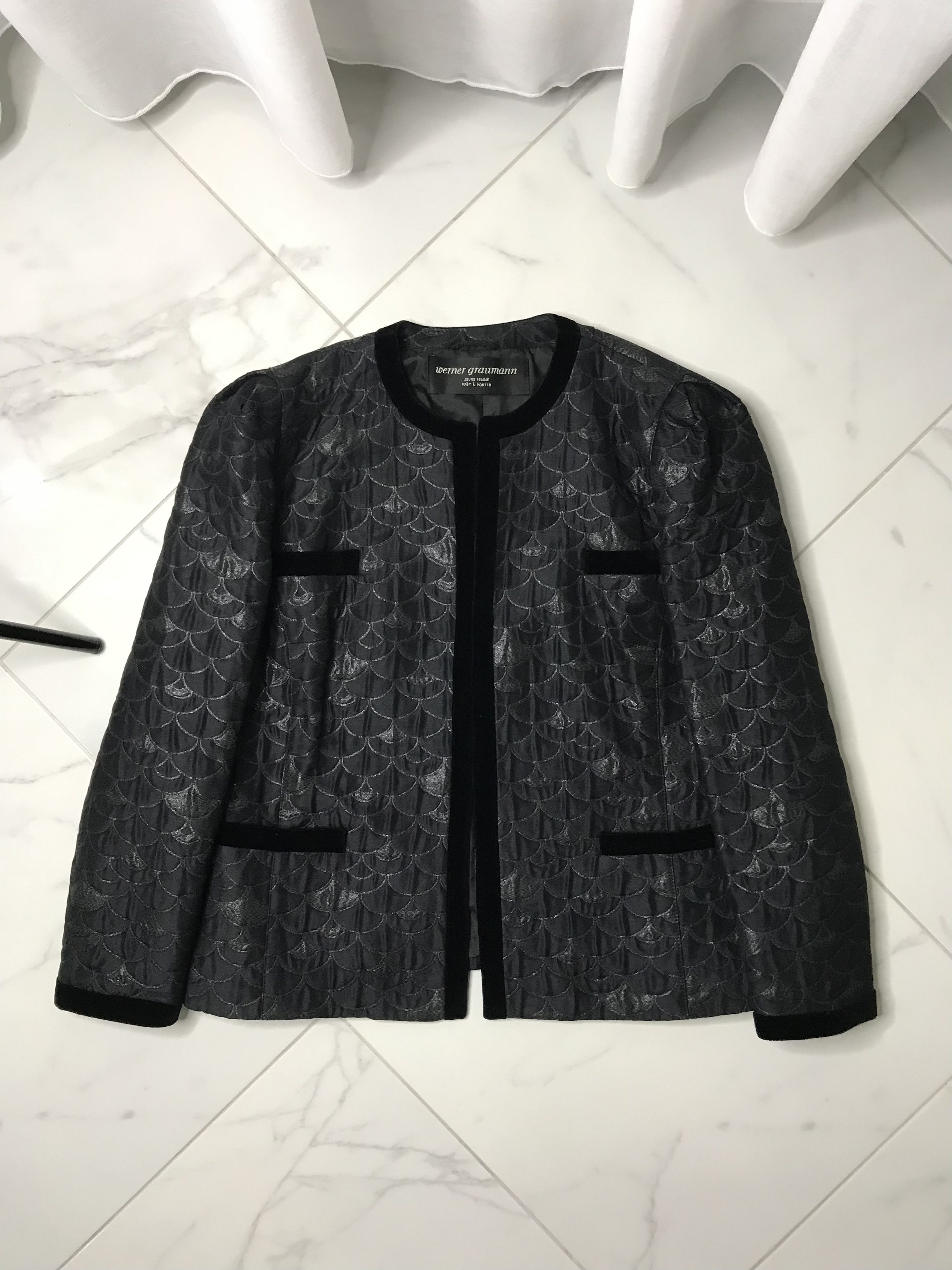 Vintage Werner Graumann luxury silk jacket women’s Size M / US 6-8 / IT 42-44 - 1 Thumbnail