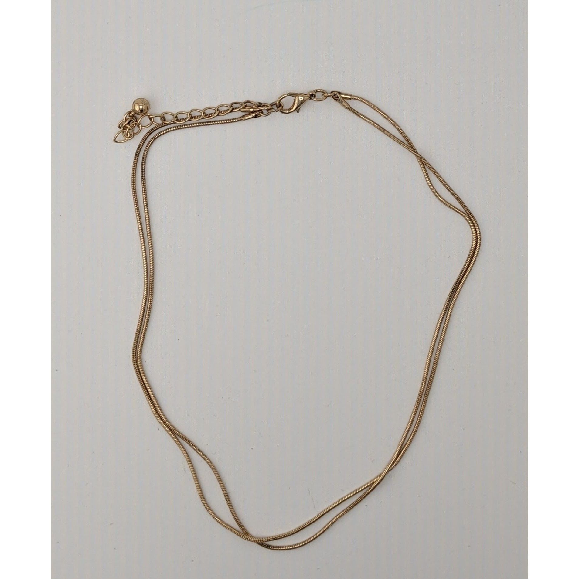 Other Trendy Elegant Gold Tone Snake Chain Double Strand Necklace Size ONE SIZE - 5 Thumbnail