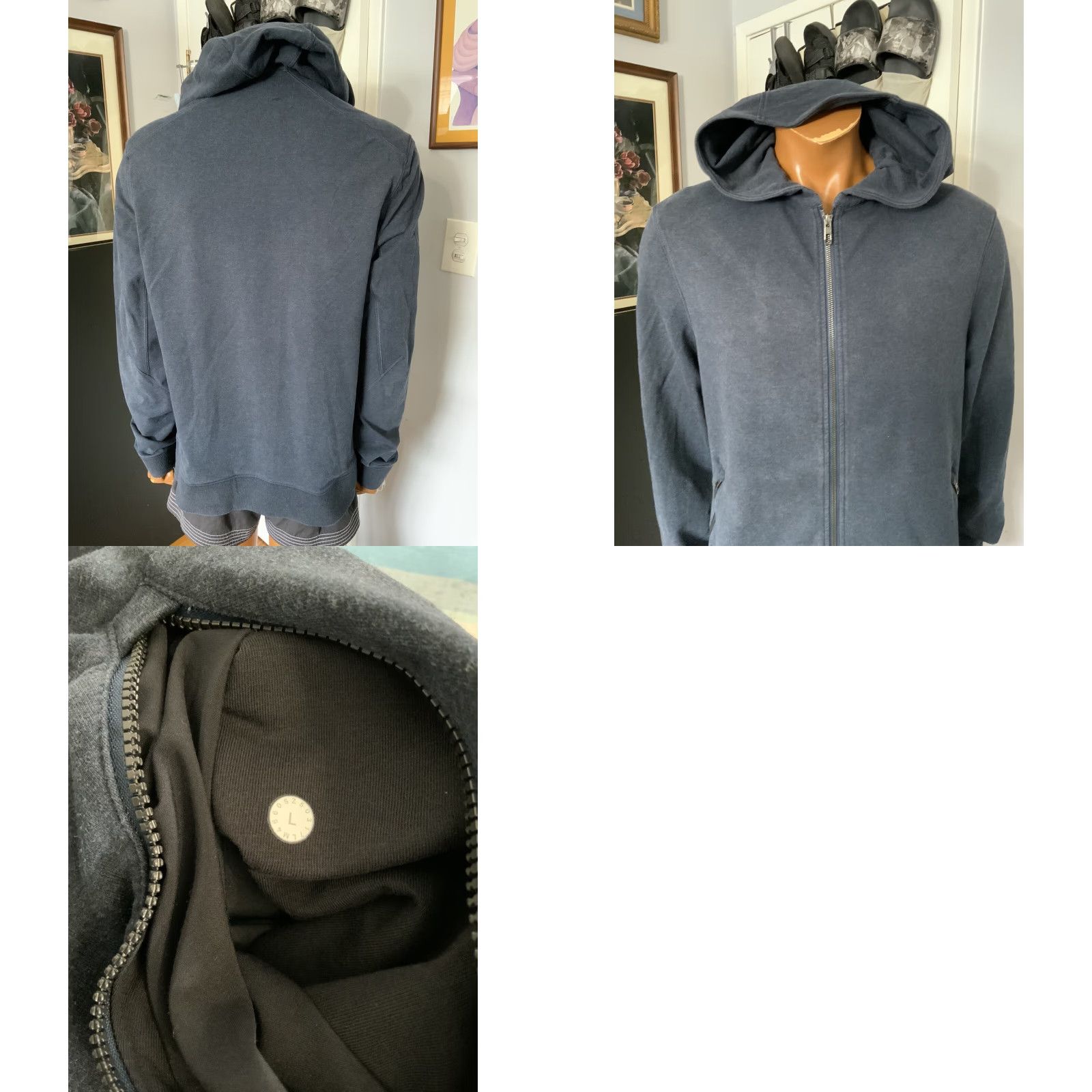 Lululemon Lululemon City Sweat Navy Blue Full Zip Hooded Jacket Hoodie Sz. L Mens Athleisure City Sweat Full Zip Hooded Jacket Navy Blue L Mens Size US L / EU 52-54 / 3 - 8 Thumbnail