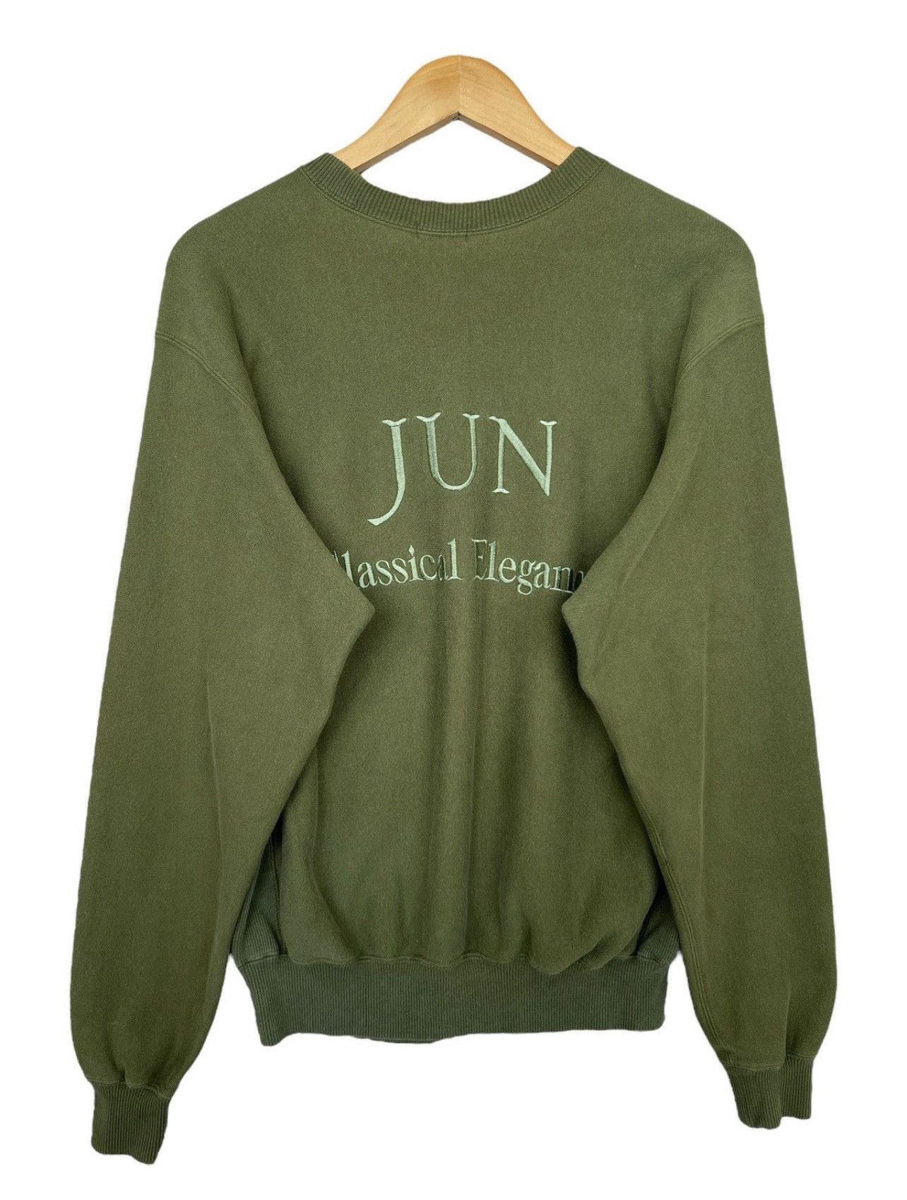 Japanese Brand × Jun Takahashi Vintage JUN MEN Embroidery Greeb Baggy Boxy Sweatshirt Size US M / EU 48-50 / 2 - 3 Thumbnail