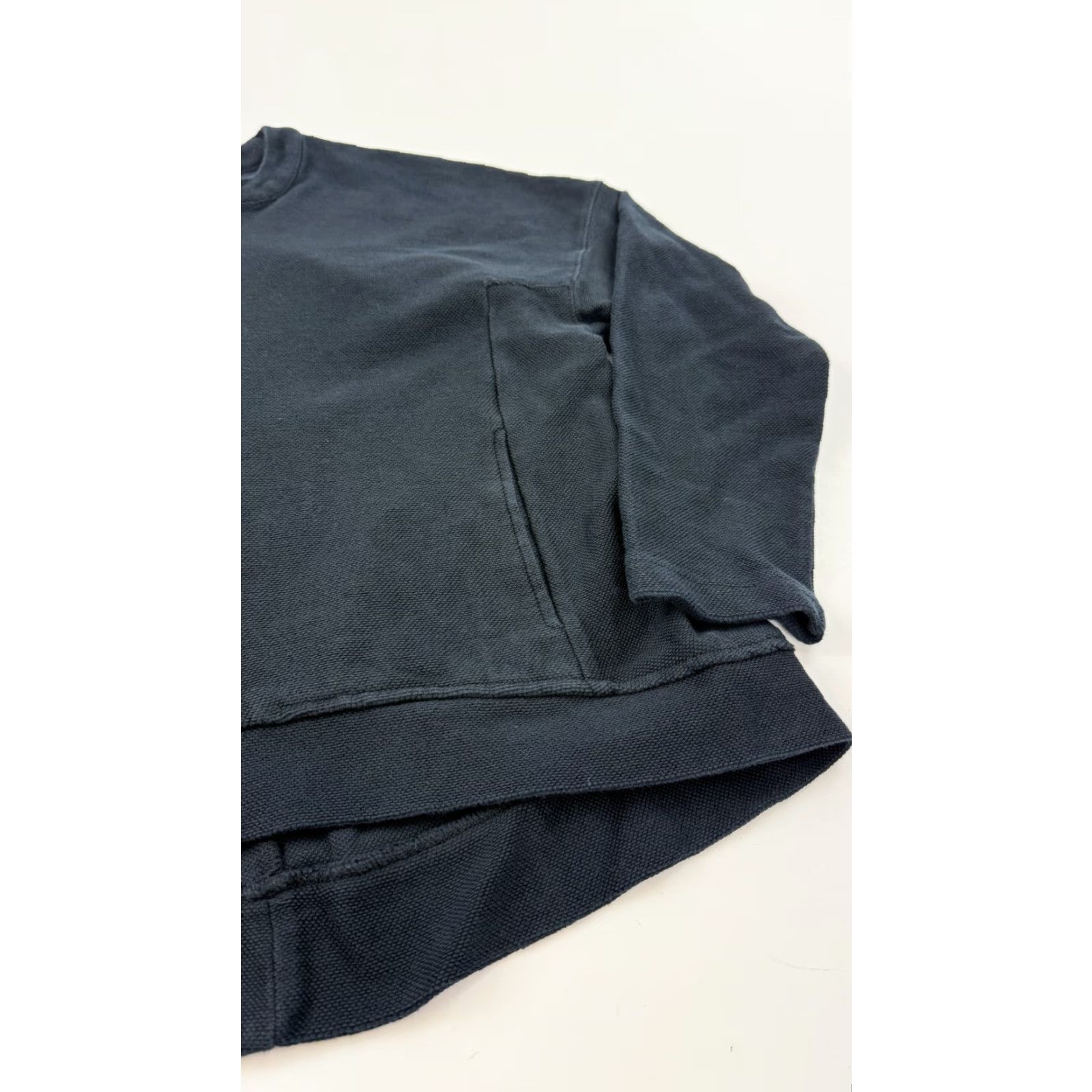 Madewell Madewell Jacket Womens Medium Black Full Zip High Low Hem Pocket Cotton E9709 Size M / US 6-8 / IT 42-44 - 3 Thumbnail