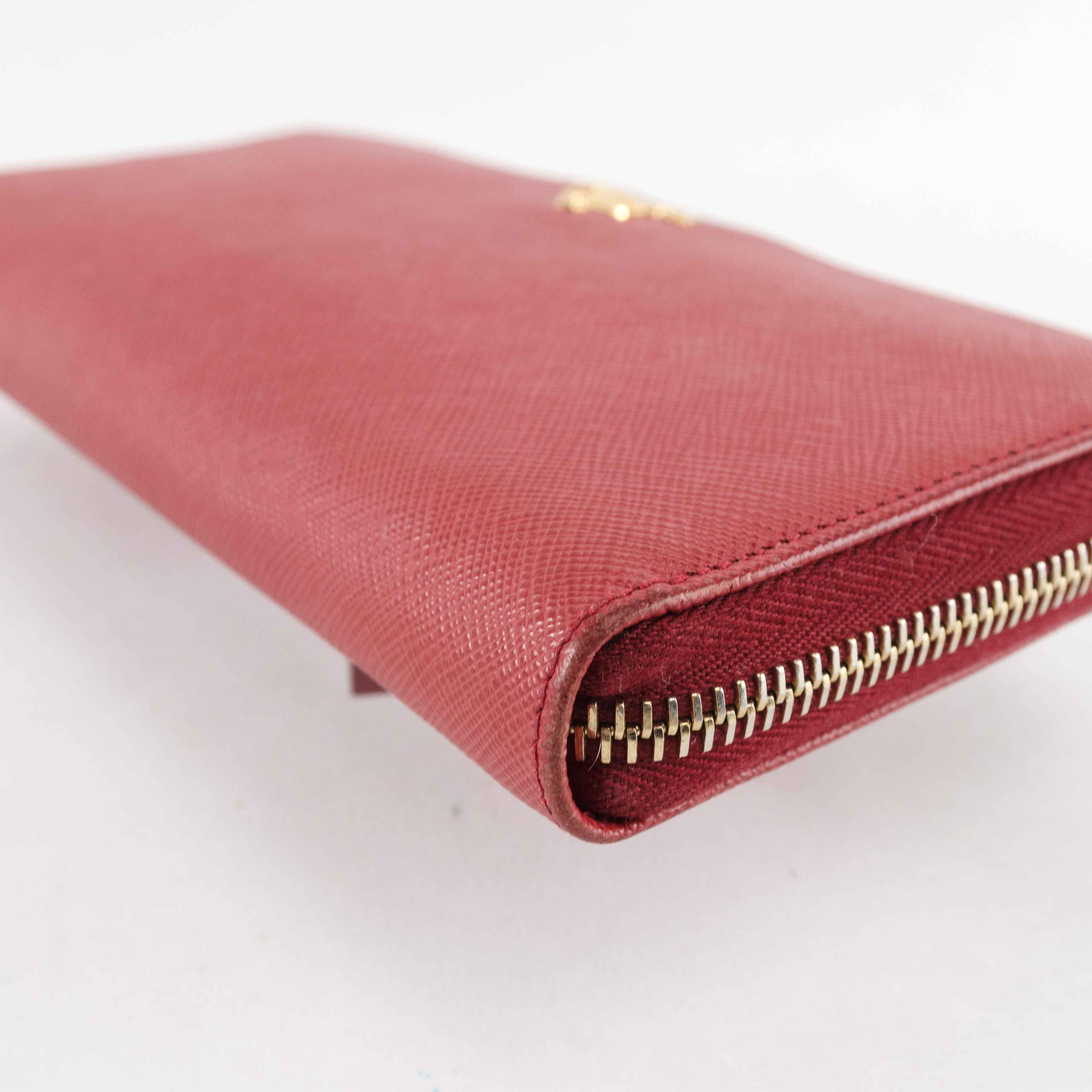 Prada Prada Saffiano Leather Zip Around Wallet Size ONE SIZE - 12 Thumbnail