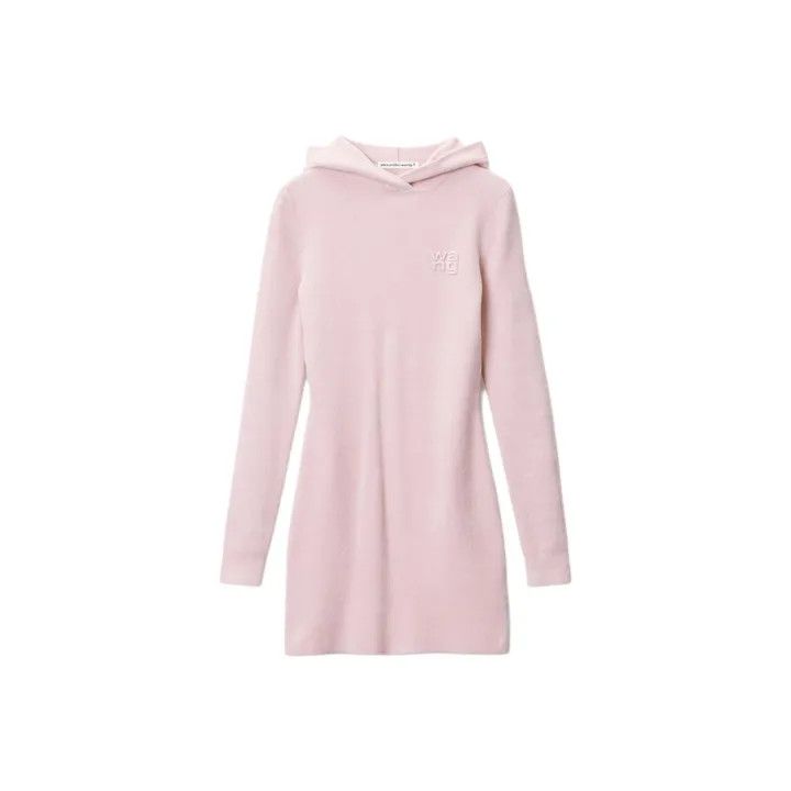 Alexander Wang Alexander Wang Pink Logo Hoodie Dress 0079 Size S / US 4 / IT 40 - 1 Thumbnail