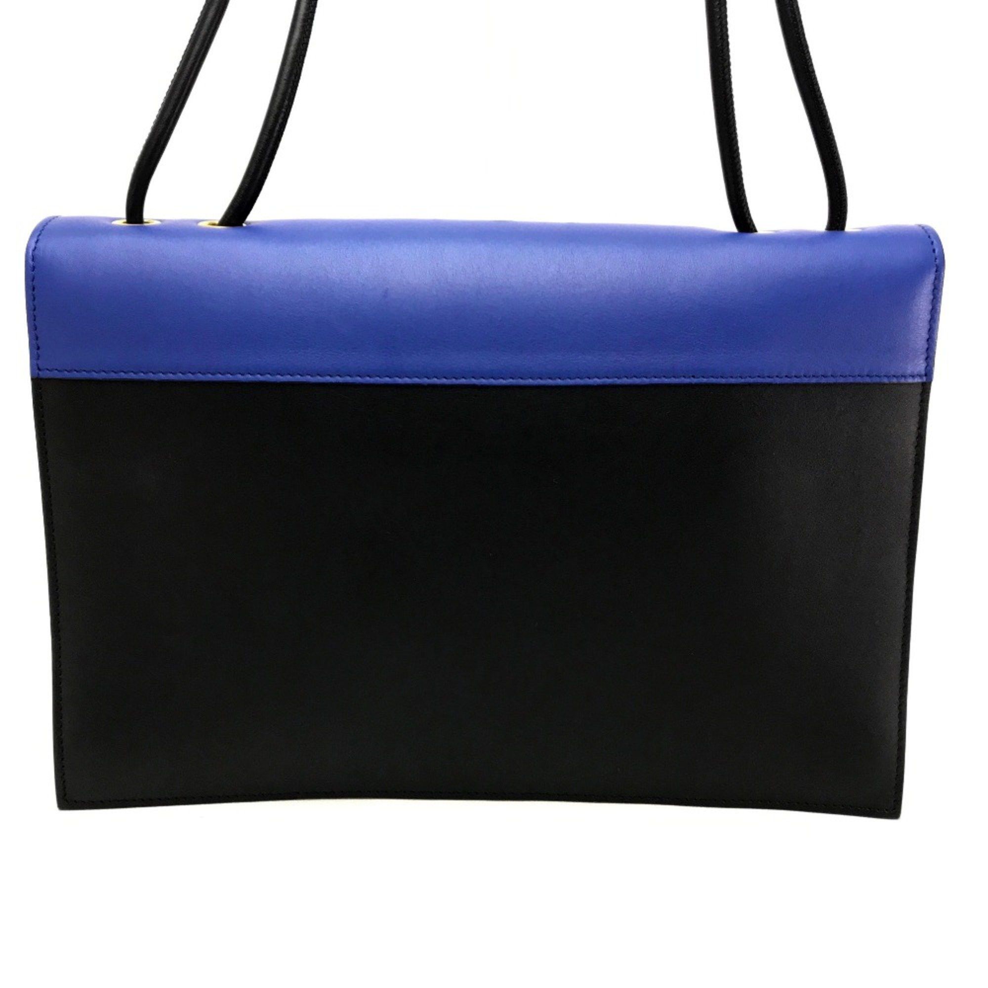 Celine CELINE Spring /Summer 2015 Tricolor 2way Shoulder Bag Shoulder Bag Clutch bag blue Black blue Size ONE SIZE - 1 Thumbnail
