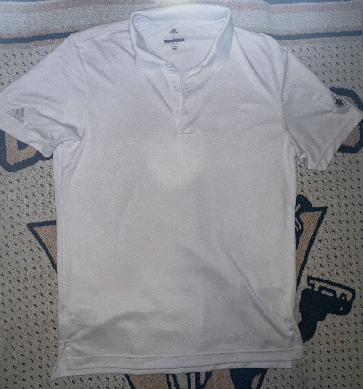 Adidas ADIDAS GOLF Breathable White Polo Shirt Sz.S Size US M / EU 48-50 / 2 - 1 Thumbnail