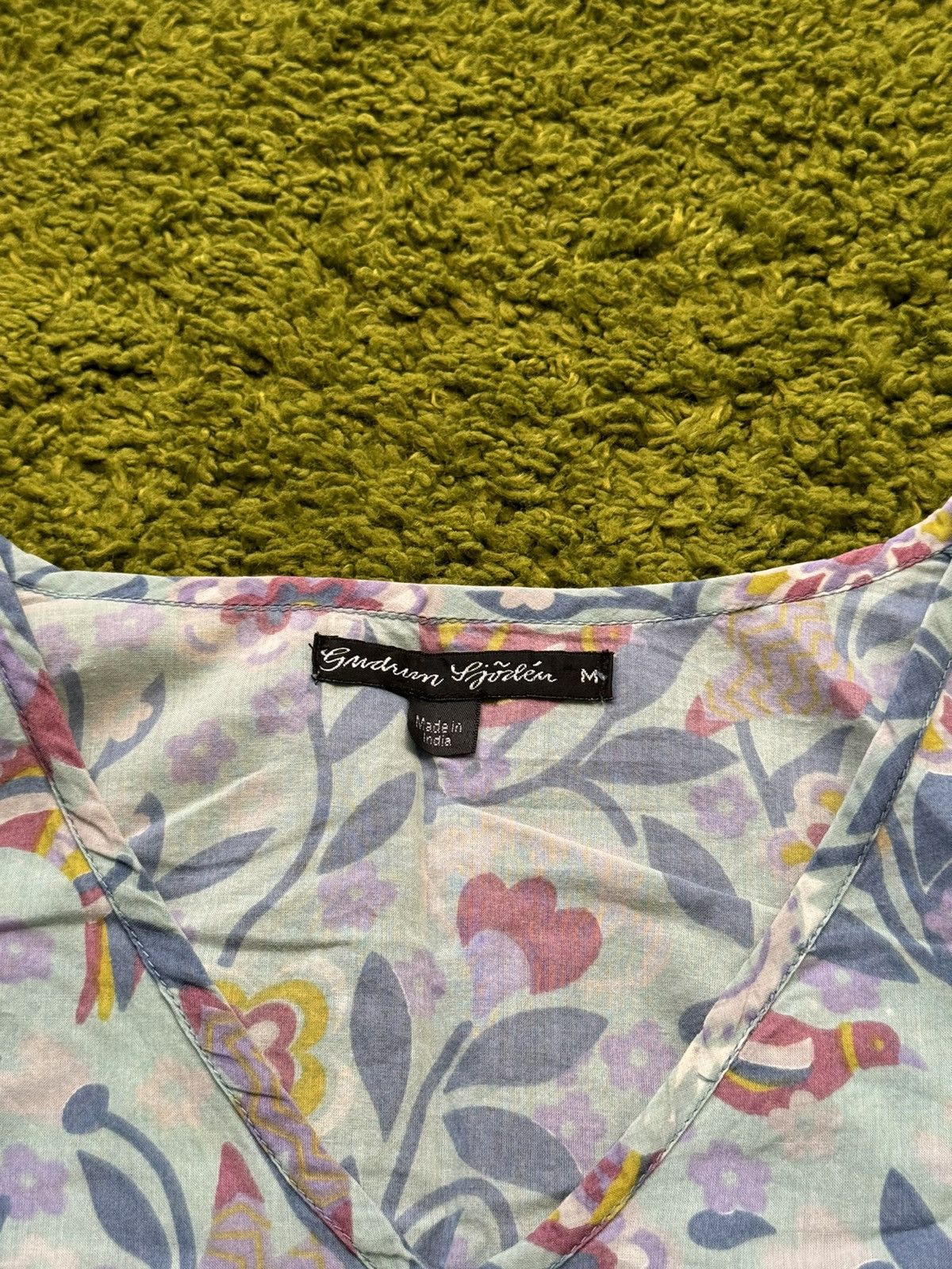 Designer Gudrun Sjoden avant garde floral pattern poplin dress tunic Size M / US 6-8 / IT 42-44 - 3 Thumbnail
