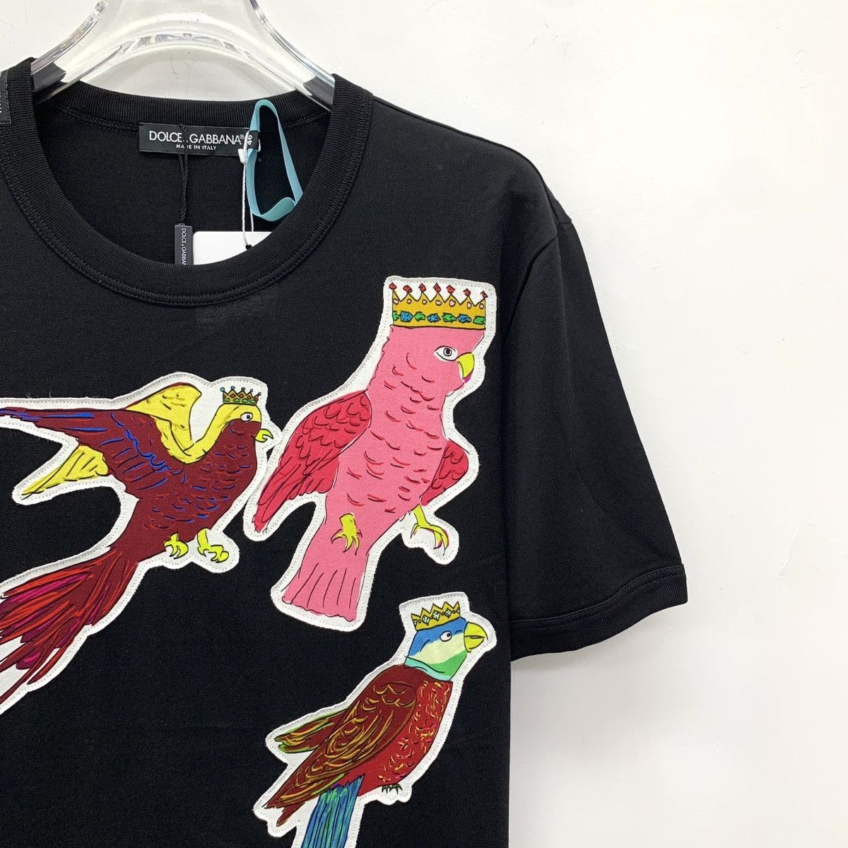 Dolce & Gabbana Dolce & Gabbana Parrot Applique Embroidered T-shirt K26WX Size S / US 4 / IT 40 - 3 Thumbnail