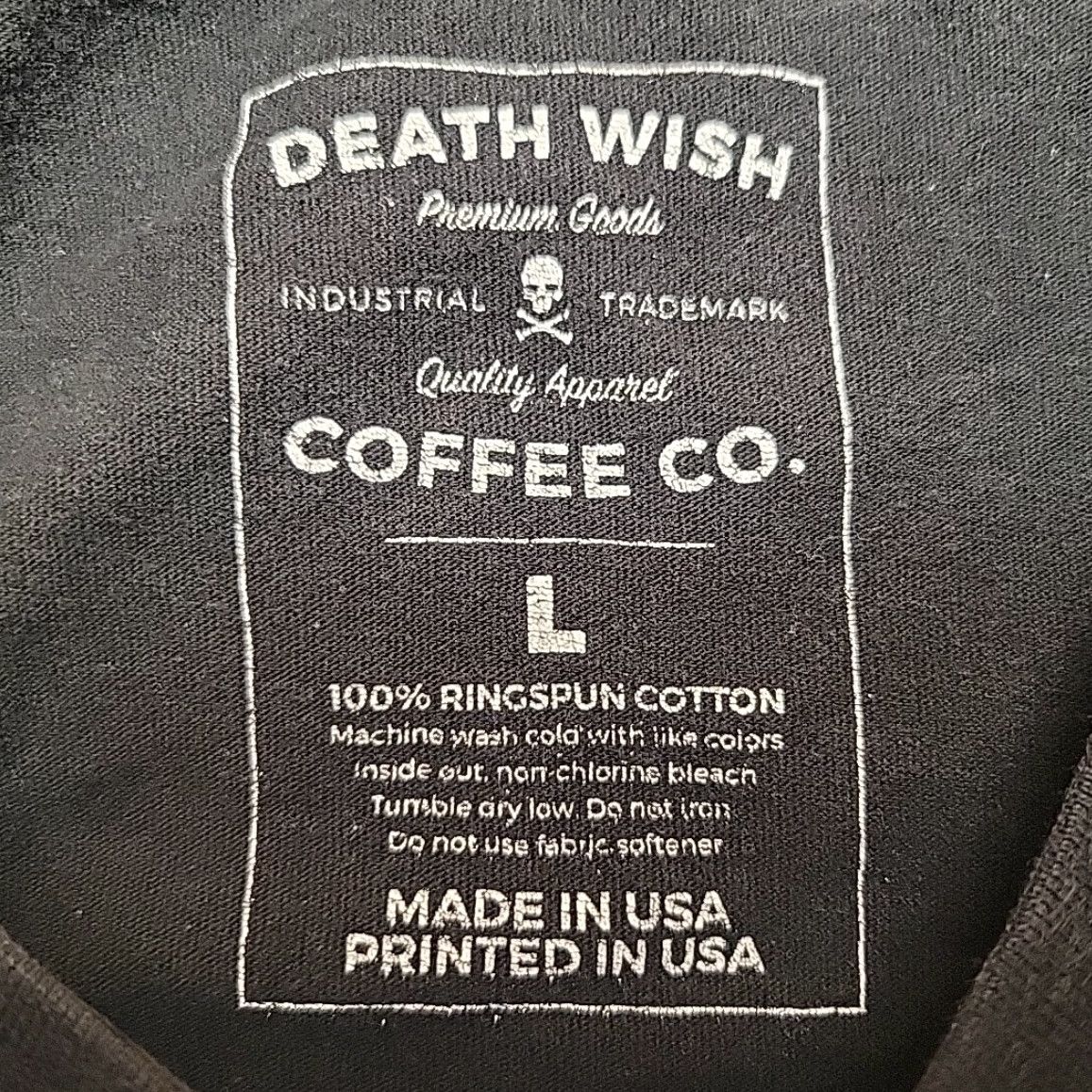 Vintage Death Wish Coffee Shirt Men L Black Short Sleeve Crewneck Casual Made in USA Size US L / EU 52-54 / 3 - 3 Thumbnail