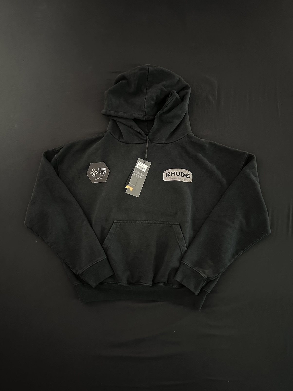 Pre-owned Rhude Supercross Hoodie In Black