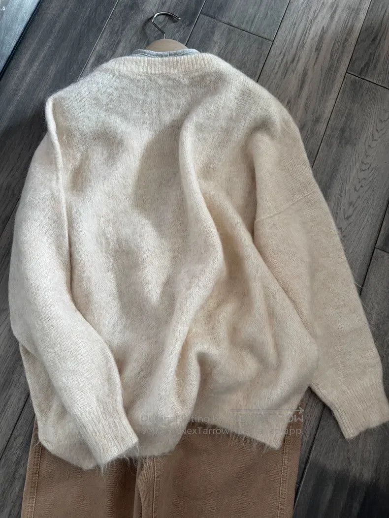 Brunello Cucinelli Brunello Cucinelli Pearl Chain Camel Hair Sweater, Light B Size S / US 4 / IT 40 - 3 Thumbnail