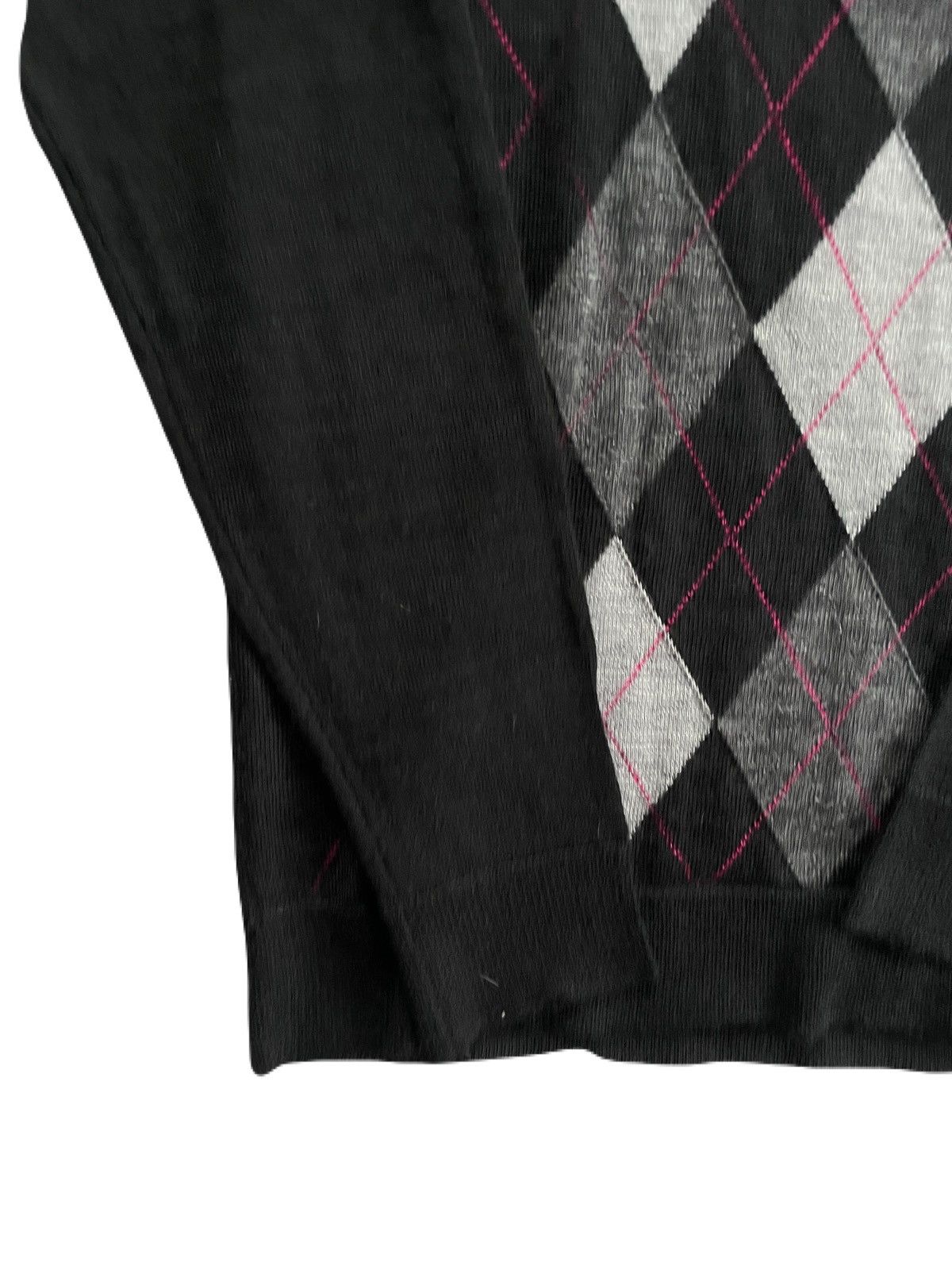 If Six Was Nine 2000s Japanese archive Vkei Argyle V-Neck Knit Sweater Y2K Size US S / EU 44-46 / 1 - 6 Thumbnail