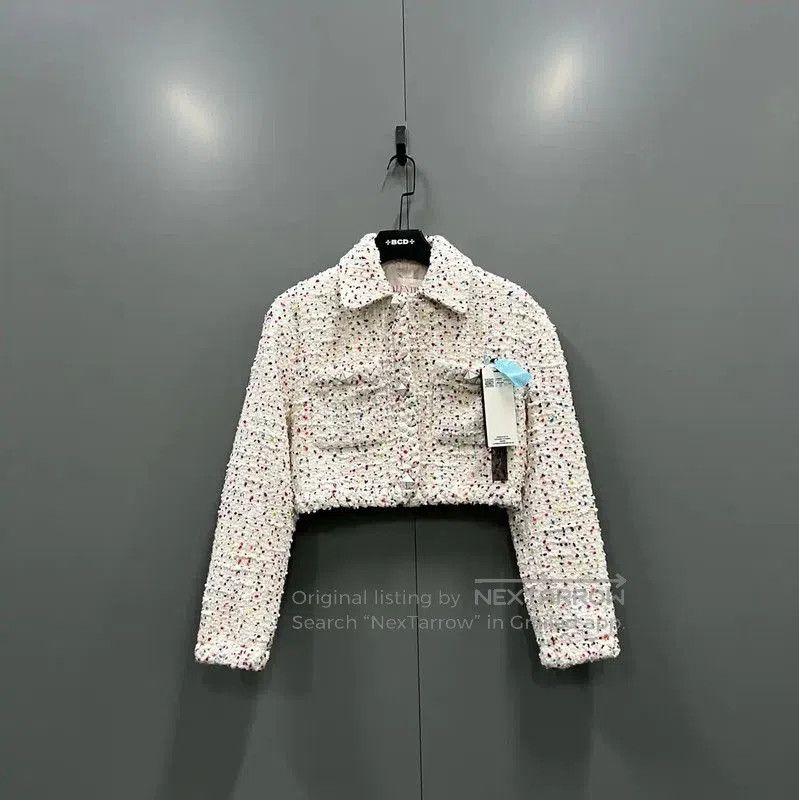 Valentino Valentino Cropped Cream Cotton Jacket for Women . Size XXS / US 00 / IT 34 - 1 Thumbnail