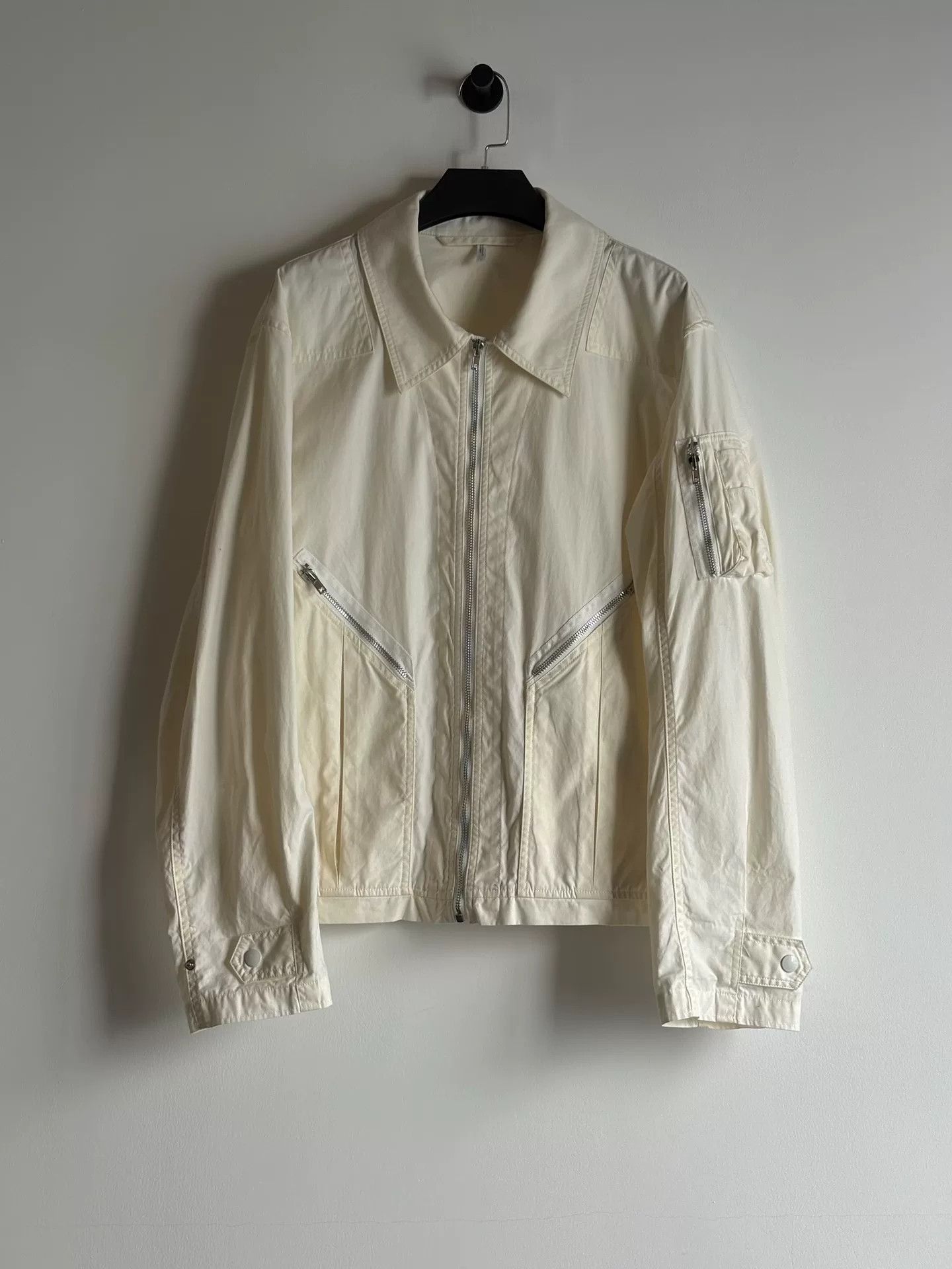 Helmut Lang helmut lang short zip jacket in cream Size US M / EU 48-50 / 2 - 1 Thumbnail