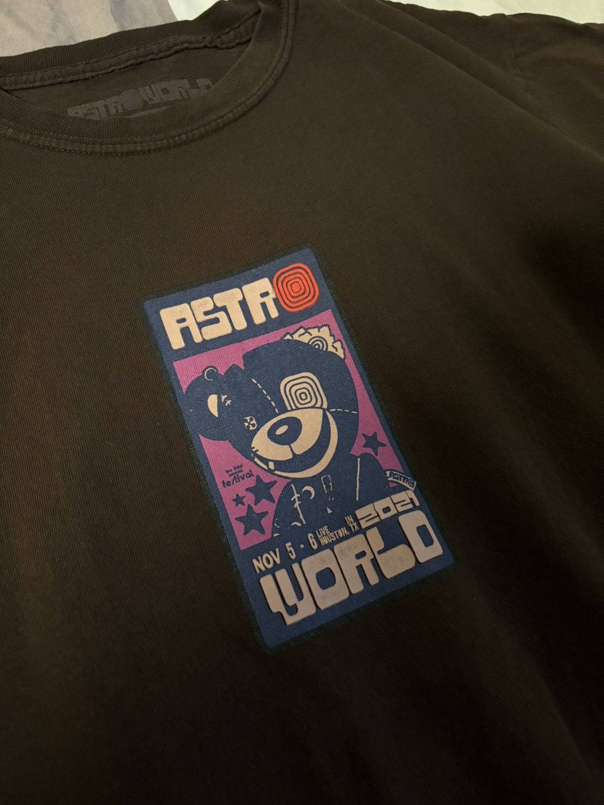 Travis Scott Travis Scott Astrofest 2021 Brown Bear Tee Size US M / EU 48-50 / 2 - 2 Thumbnail