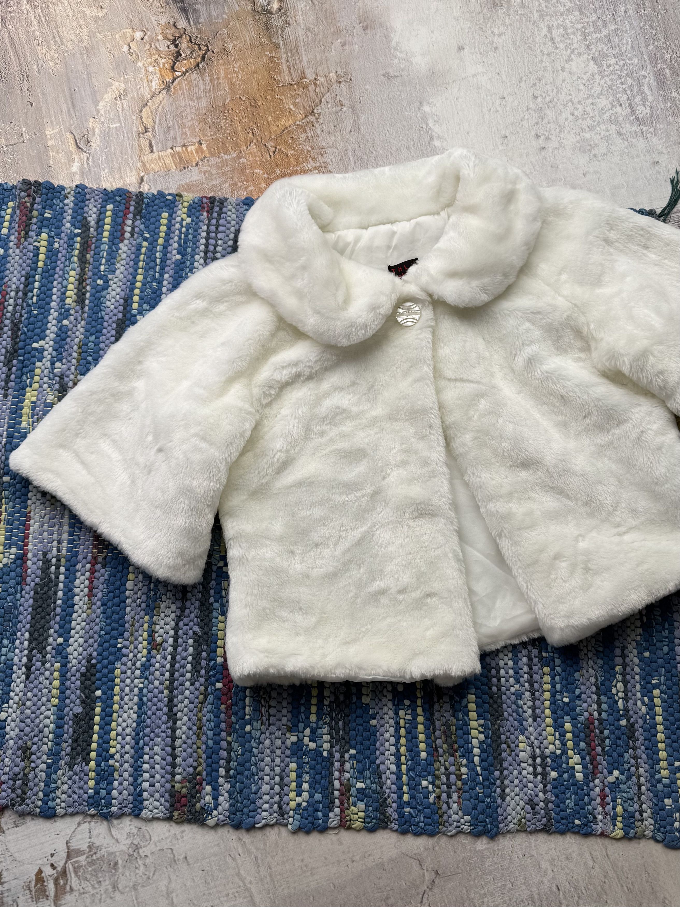 Japanese Brand Vintage Cropped Faux Fur Jacket D15(582)A790 Size M / US 6-8 / IT 42-44 - 2 Thumbnail