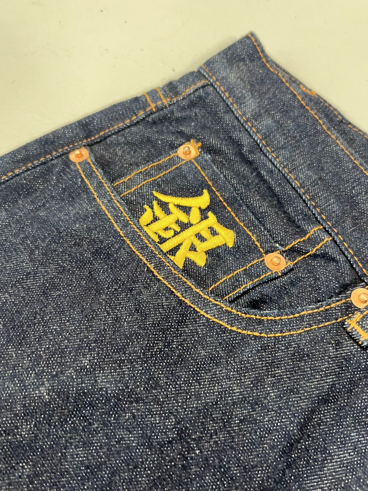 Japanese Brand Vintage Japanese brand salvage fish embroidered denim Size US 40 / EU 56 - 4 Thumbnail