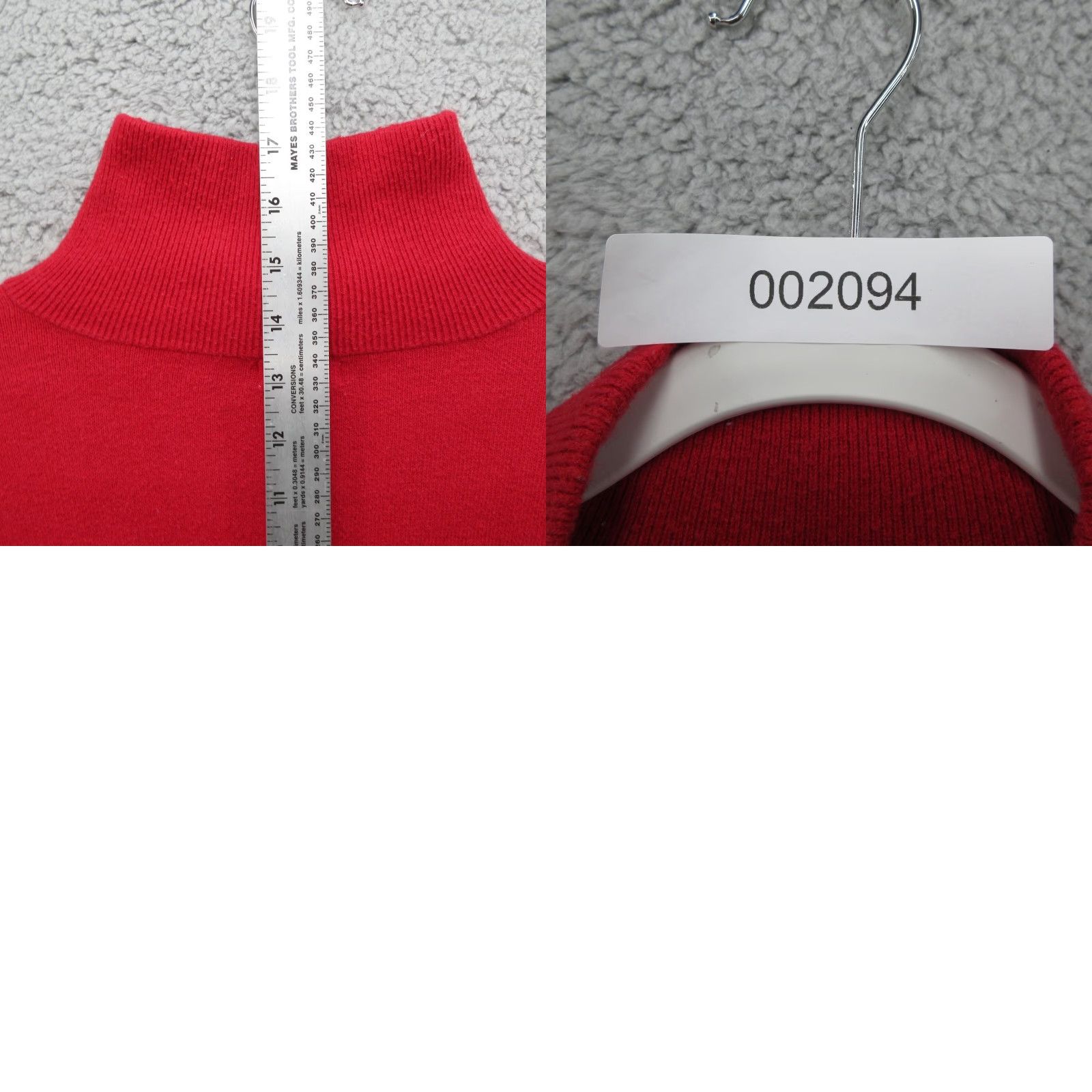 Vintage Silence + Noise Cropped 1/4 Zip Pullover Sweater Womens S Red Cozy Size S / US 4 / IT 40 - 8 Thumbnail