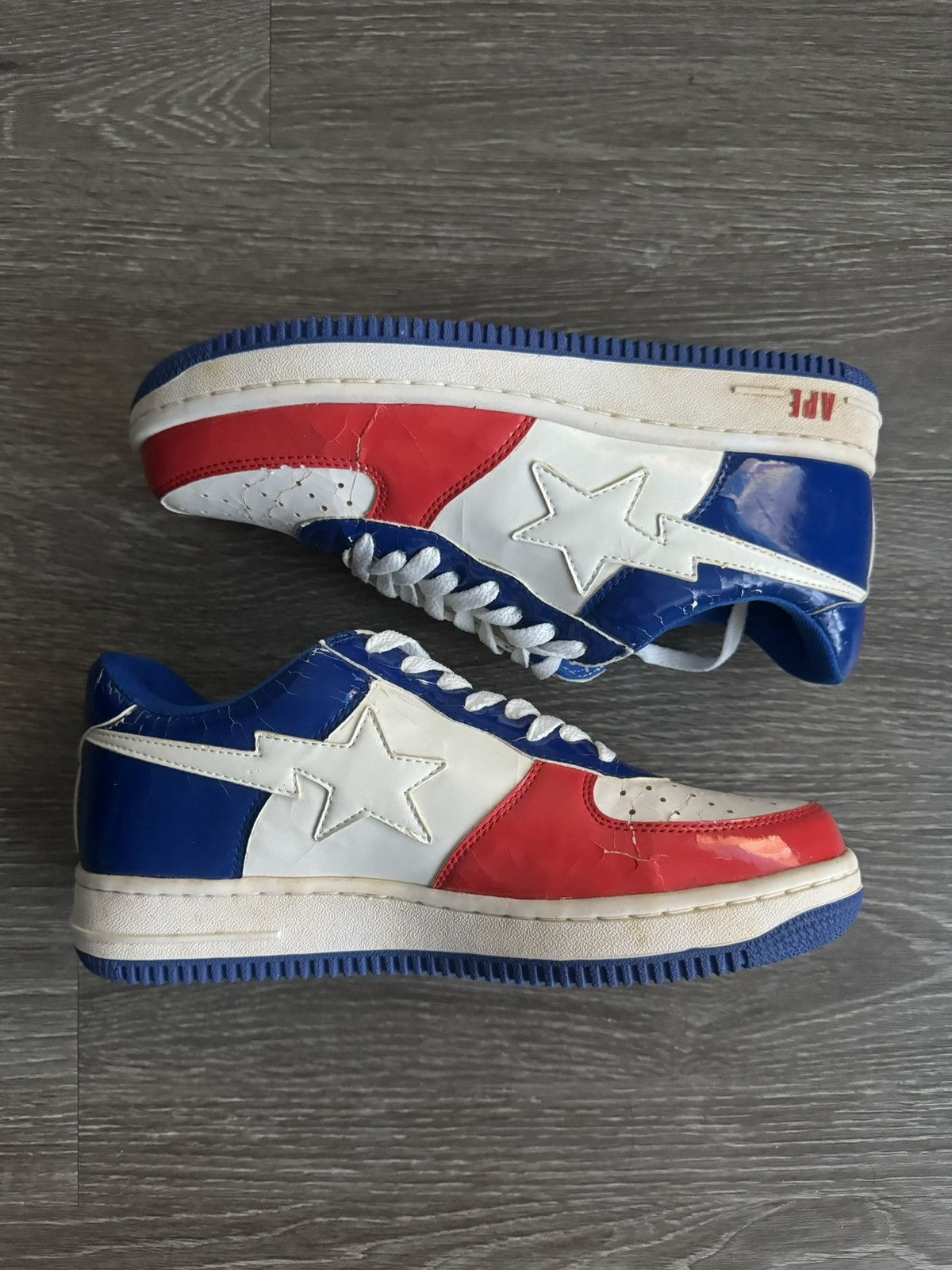 Bape 2006 Bapesta Red/Navy FS-001 Size US 8.5 / EU 41-42 - 2 Thumbnail