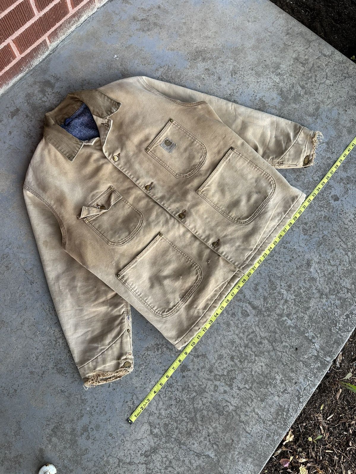 Carhartt Vintage 70s Carhartt C01 BRN Chore Coat 42 Large MADE IN USA Size US L / EU 52-54 / 3 - 12 Thumbnail