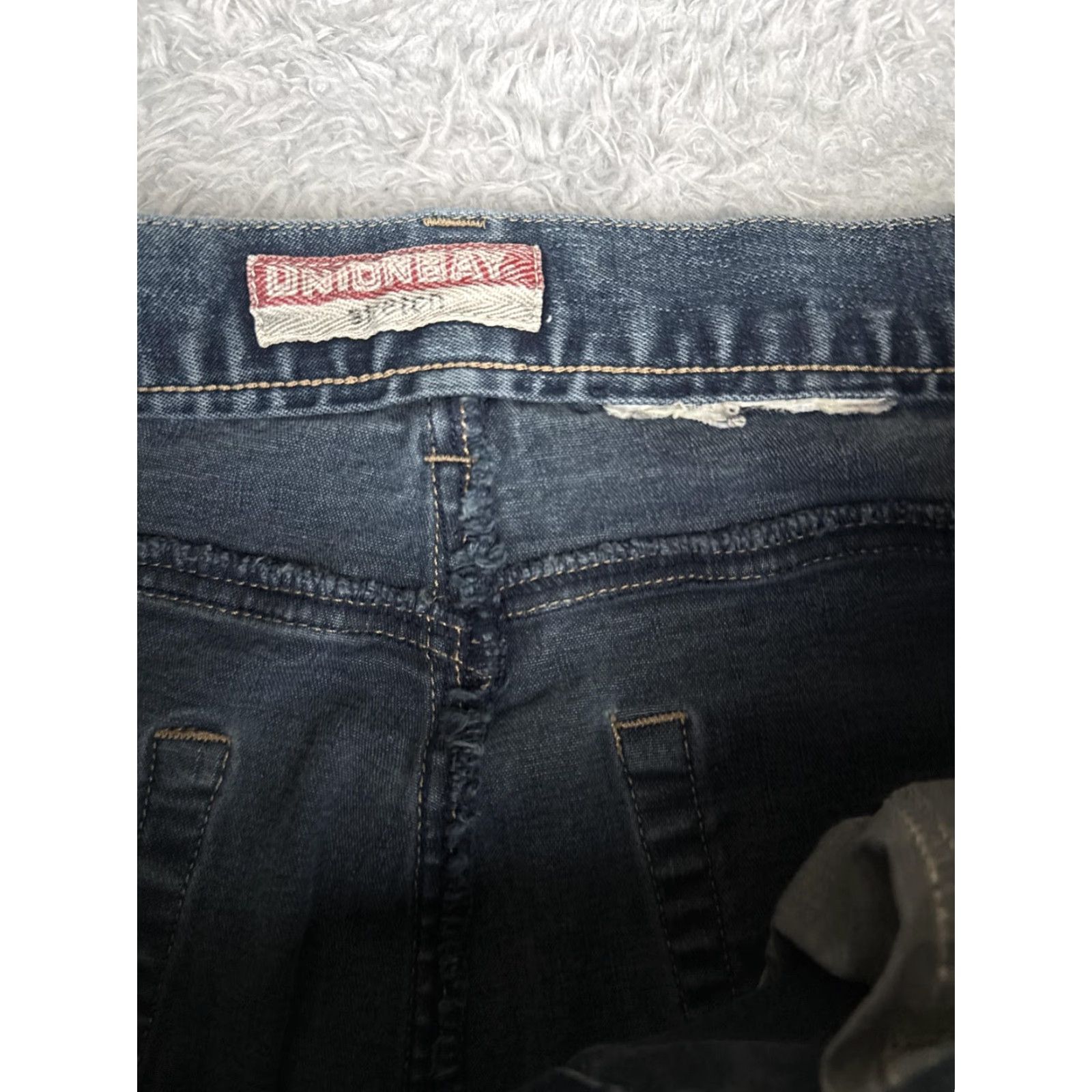 Vintage UNIONBAY Jeans Womens 29 Blue Medium Wash Mid Rise Straight Leg Denim 29x31 Size 29" - 6 Thumbnail