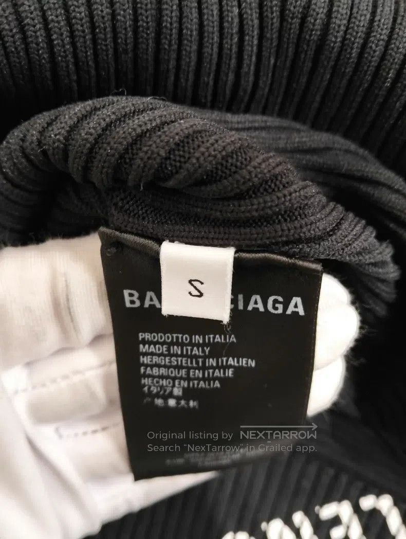 Balenciaga Balenciaga Black Logo All-Over Print Knit Sweater Size US S / EU 44-46 / 1 - 4 Thumbnail