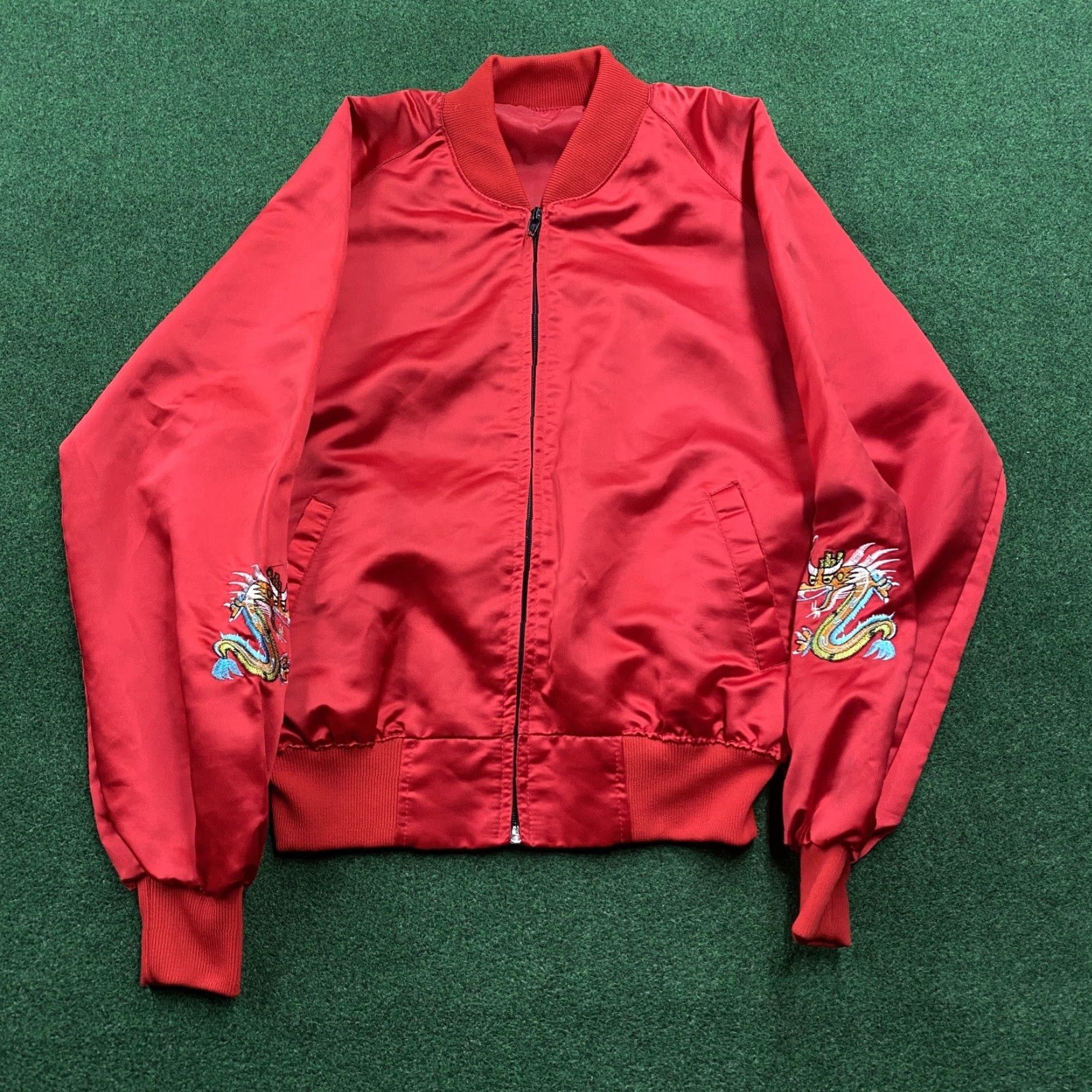Vintage VINTAGE Korea Jacket Mens S Red 80S Military Full Zip Souvenir Embroidered Coat Jacket Size US S / EU 44-46 / 1 - 2 Thumbnail