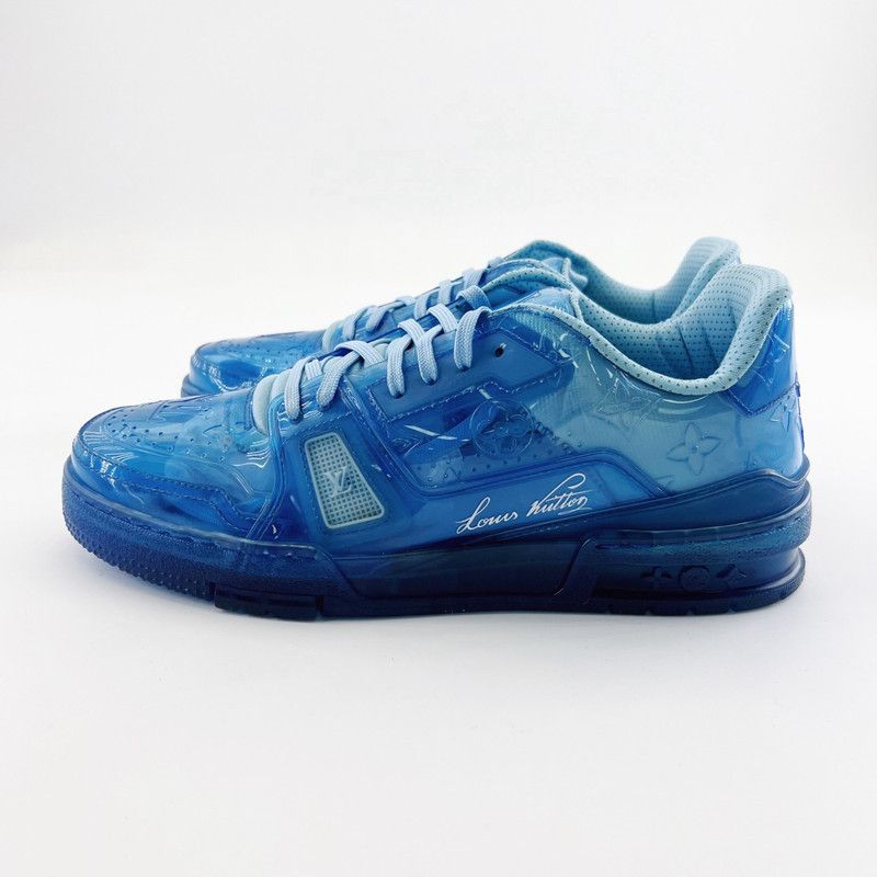 Louis Vuitton Louis Vuitton Blue Trainer Low-Top Sneakers 0079 Size US 8 / EU 41 - 1 Thumbnail