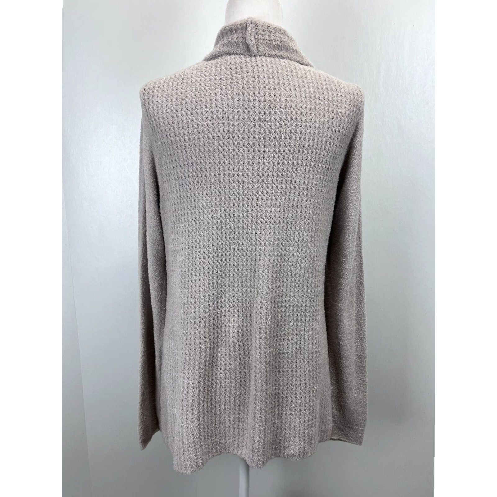 Vintage Barefoot Dreams Cozy Chic Cardigan Sweater Women's Large Pink/Grey Long Sleeve Soft Casual Size L / US 10 / IT 46 - 3 Thumbnail