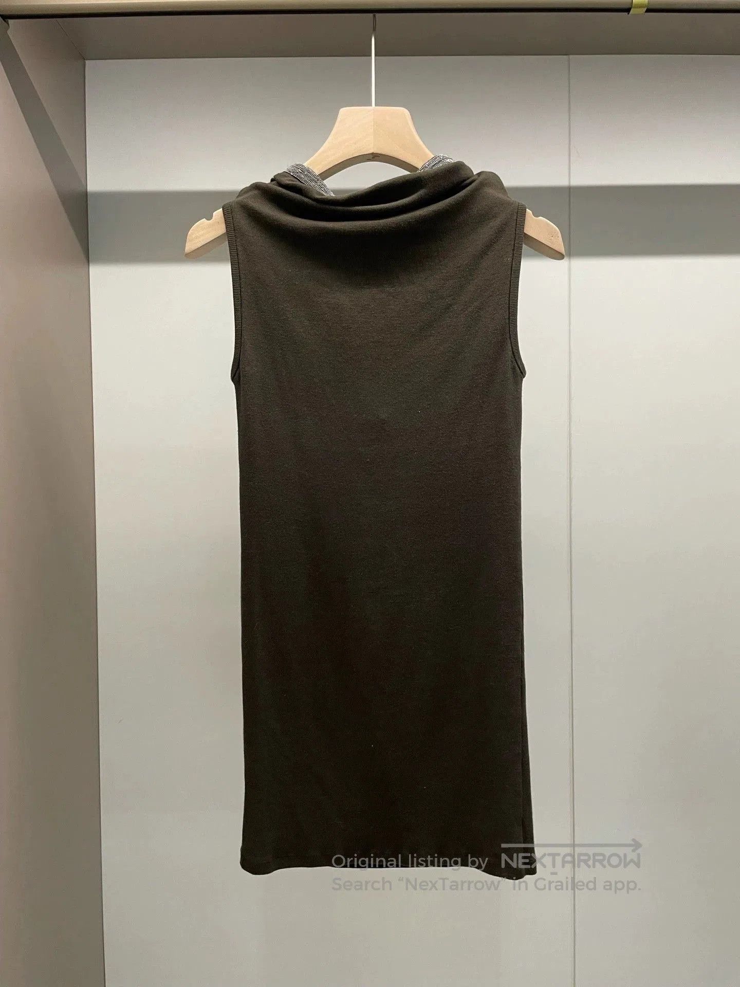 Brunello Cucinelli Brunello Cucinelli Brown Beaded Sleeveless Top. Size US XS / EU 42 / 0 - 2 Thumbnail