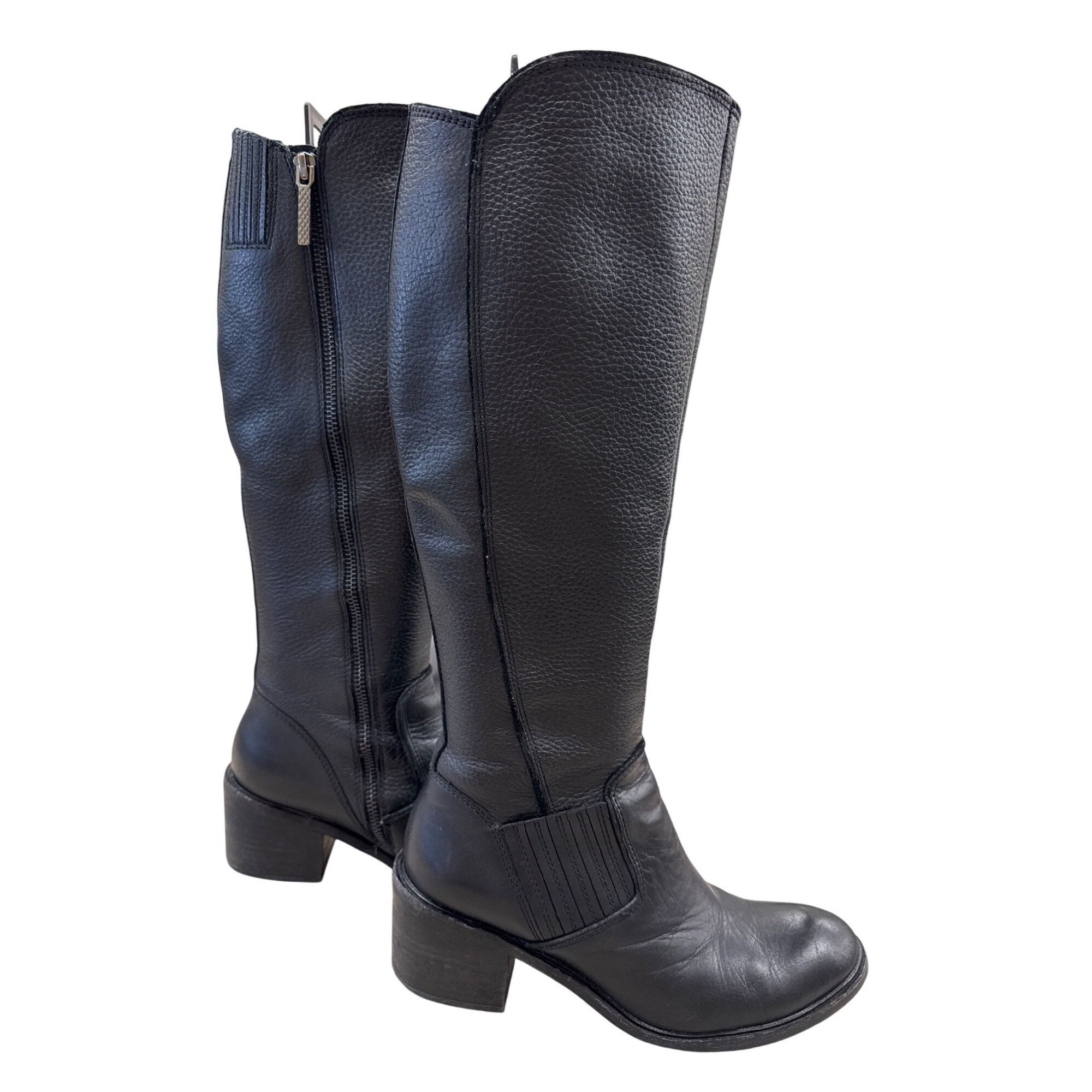 Donald Pliner Donald J Pliner Womens Black Leather Knee High Boots Size 6M Size US 6 / IT 36 - 6 Thumbnail