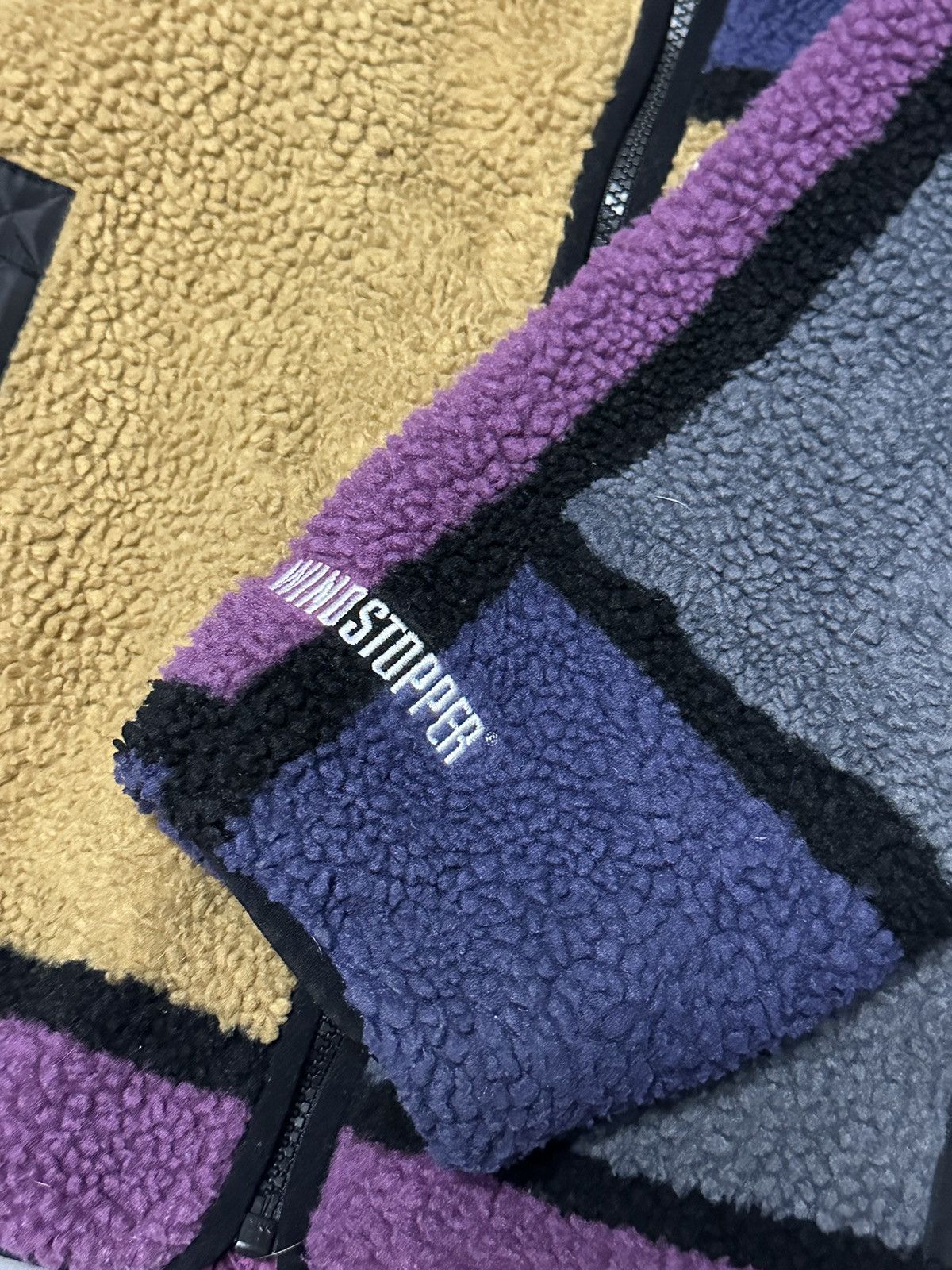 Supreme Reversible Colorblocked Fleece Jacket Medium