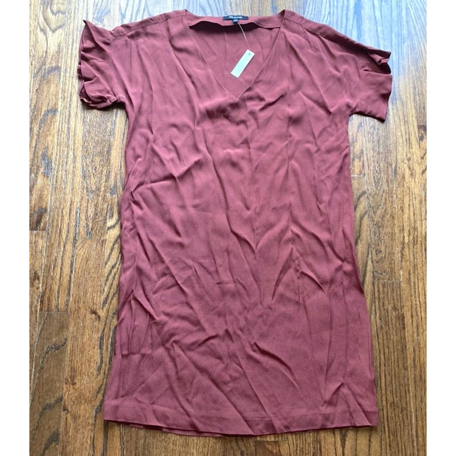 Madewell Madewell Dress Womens XS Red Ruffle Sleeve Easy Lightweight Viscose NWT AL276 Size XS / US 0-2 / IT 36-38 - 2 Thumbnail