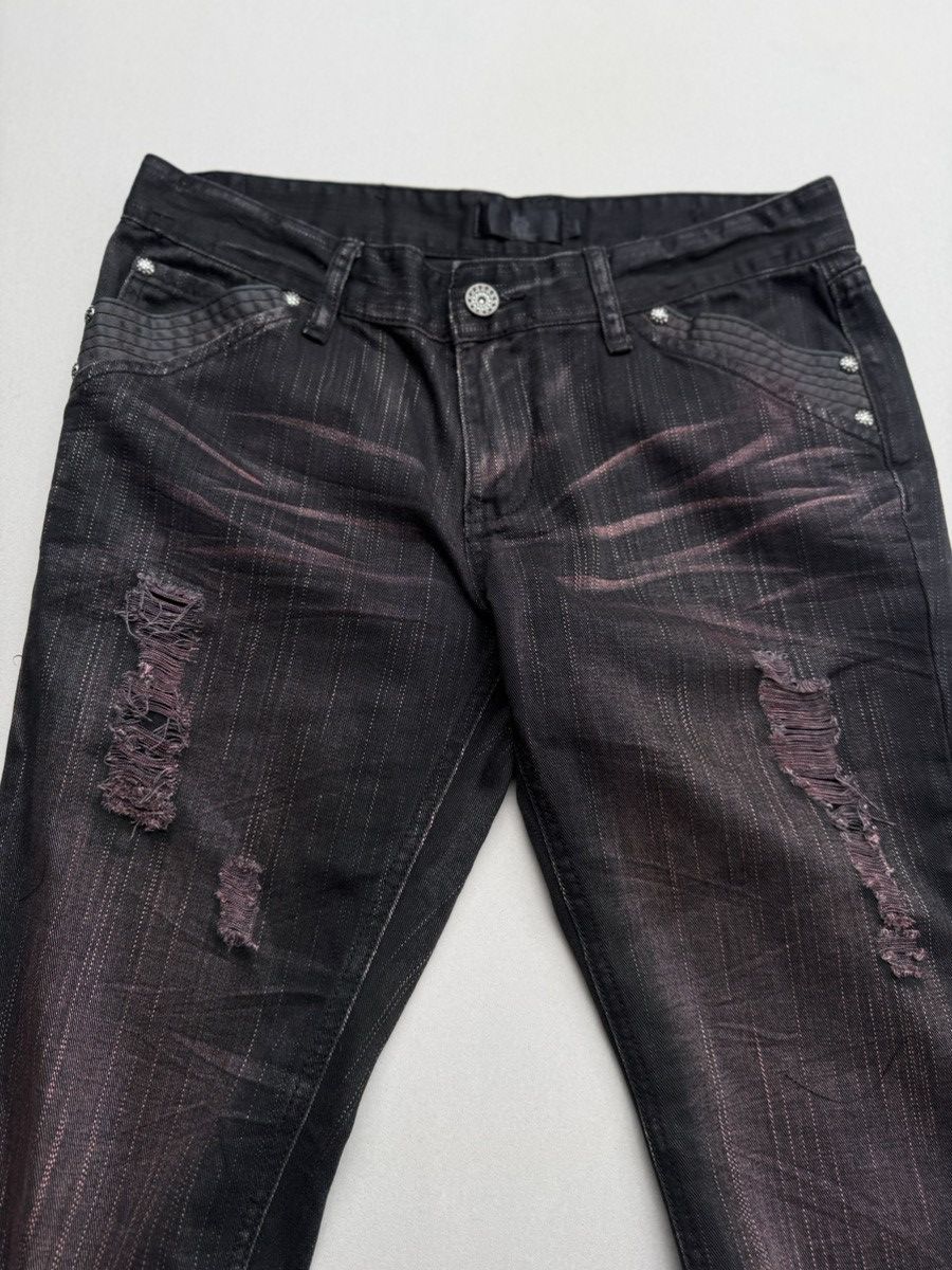 Japanese Brand The black gene lace up flare jeans Size US 29 - 2 Thumbnail
