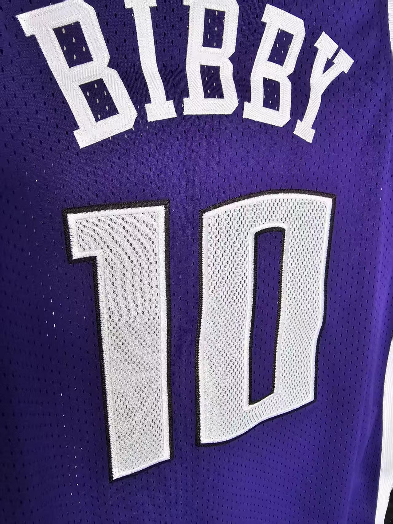 NBA Sacramento Kings #10 Mike Bibby Jersey Double Stitched Size US M / EU 48-50 / 2 - 5 Thumbnail
