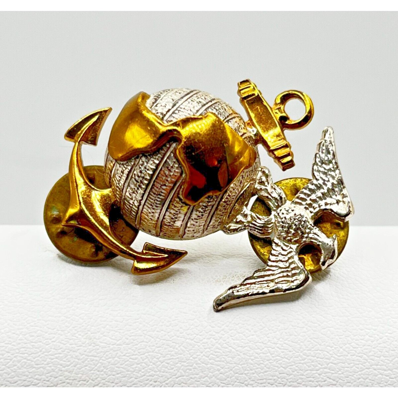 The Unbranded Brand 10k Gold Filled and Sterling Marine Corps EGA Collar Badge Size ONE SIZE - 4 Thumbnail