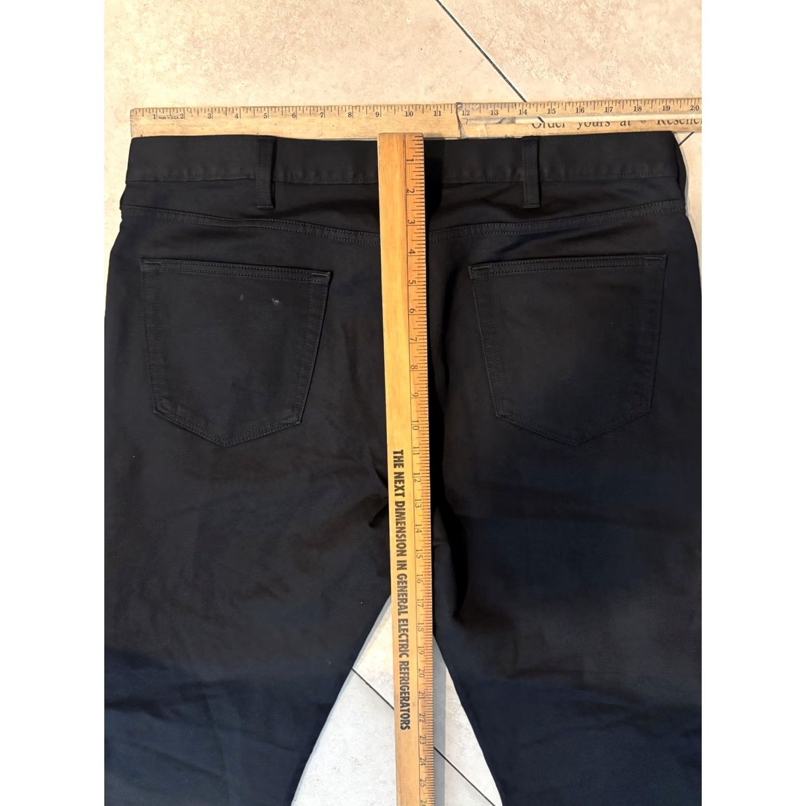 Banana Republic Banana Republic Traveler Jeans Mens 38x34 Black Slim Tapered Denim Stretch Pants Size US 38 / EU 54 - 7 Thumbnail